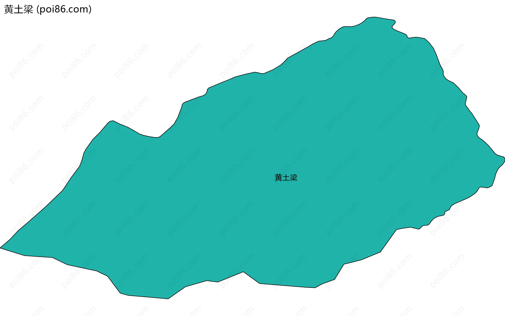 黄土梁边界地图