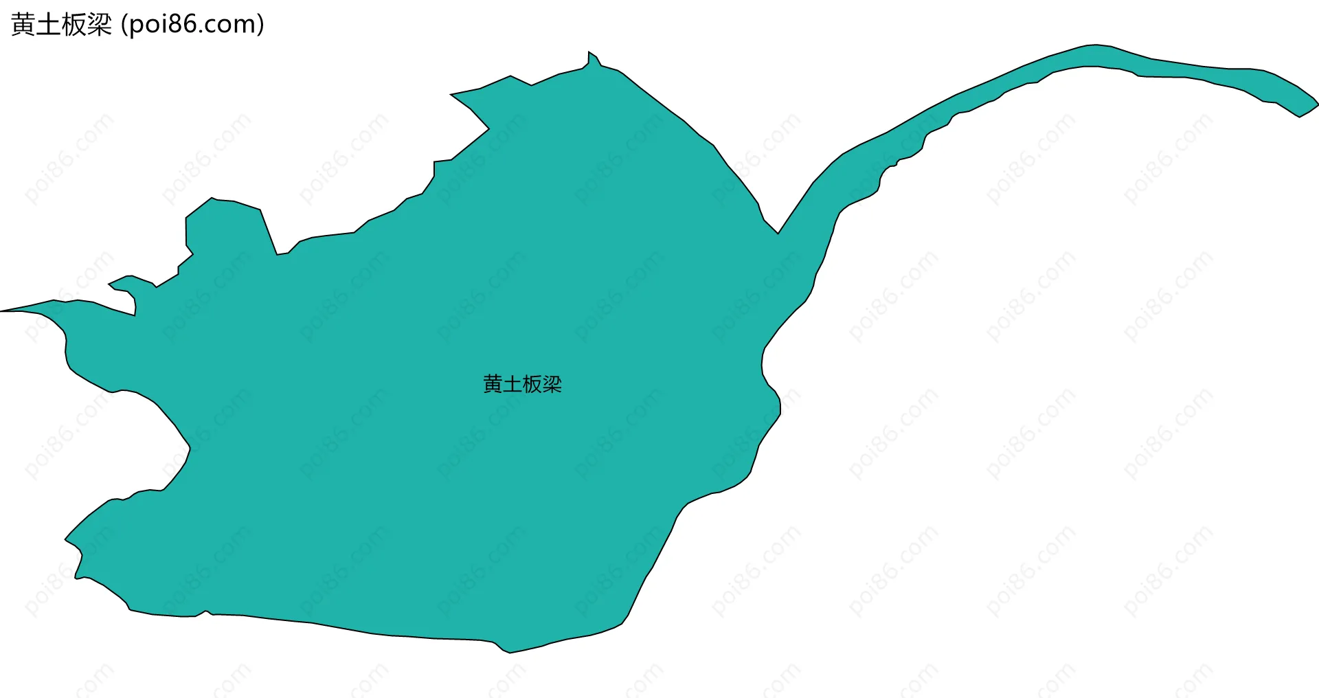 黄土板梁边界地图