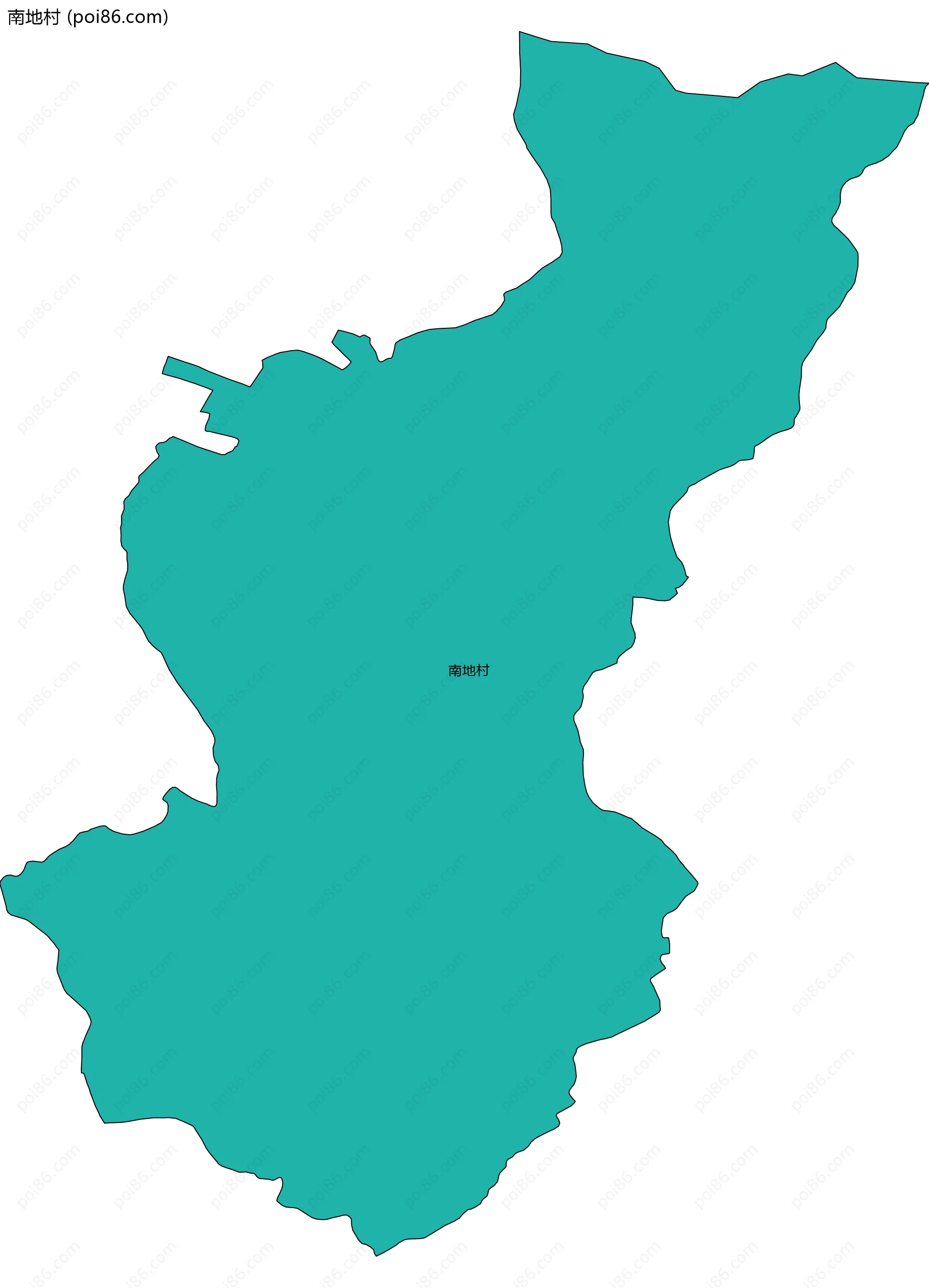 南地村边界地图