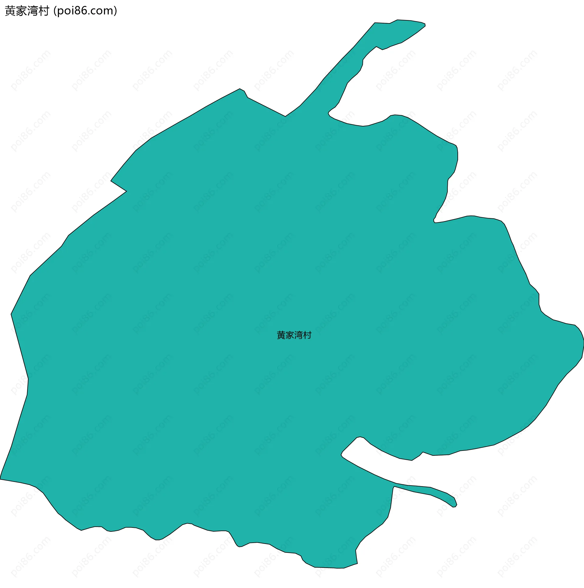 黄家湾村边界地图