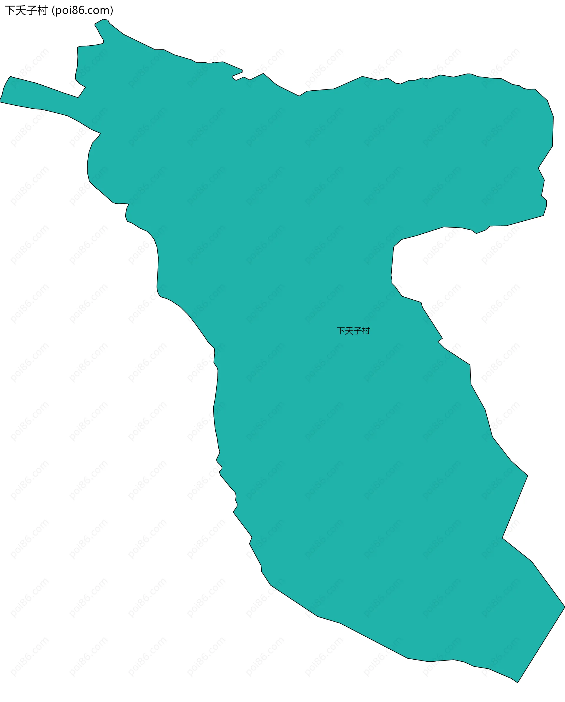 下夭子村边界地图