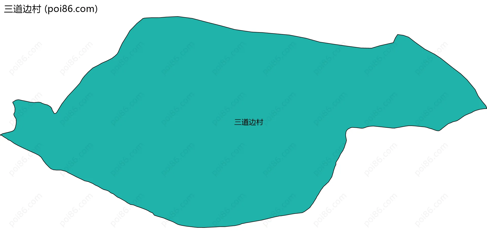 三道边村边界地图