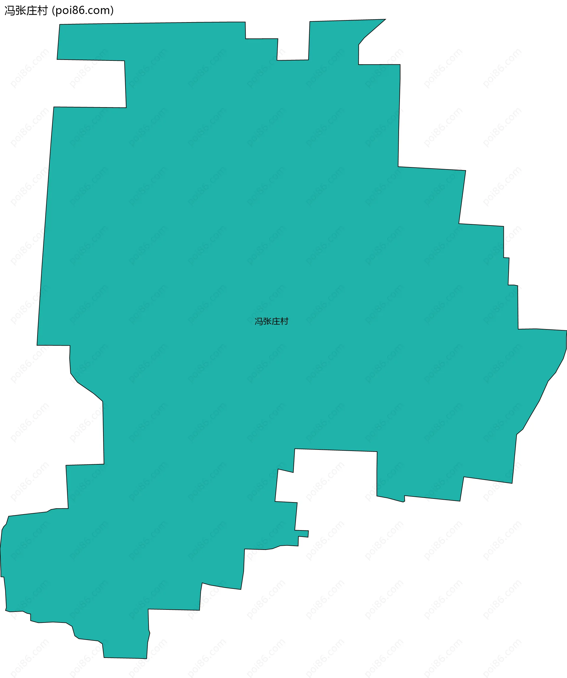 冯张庄村边界地图