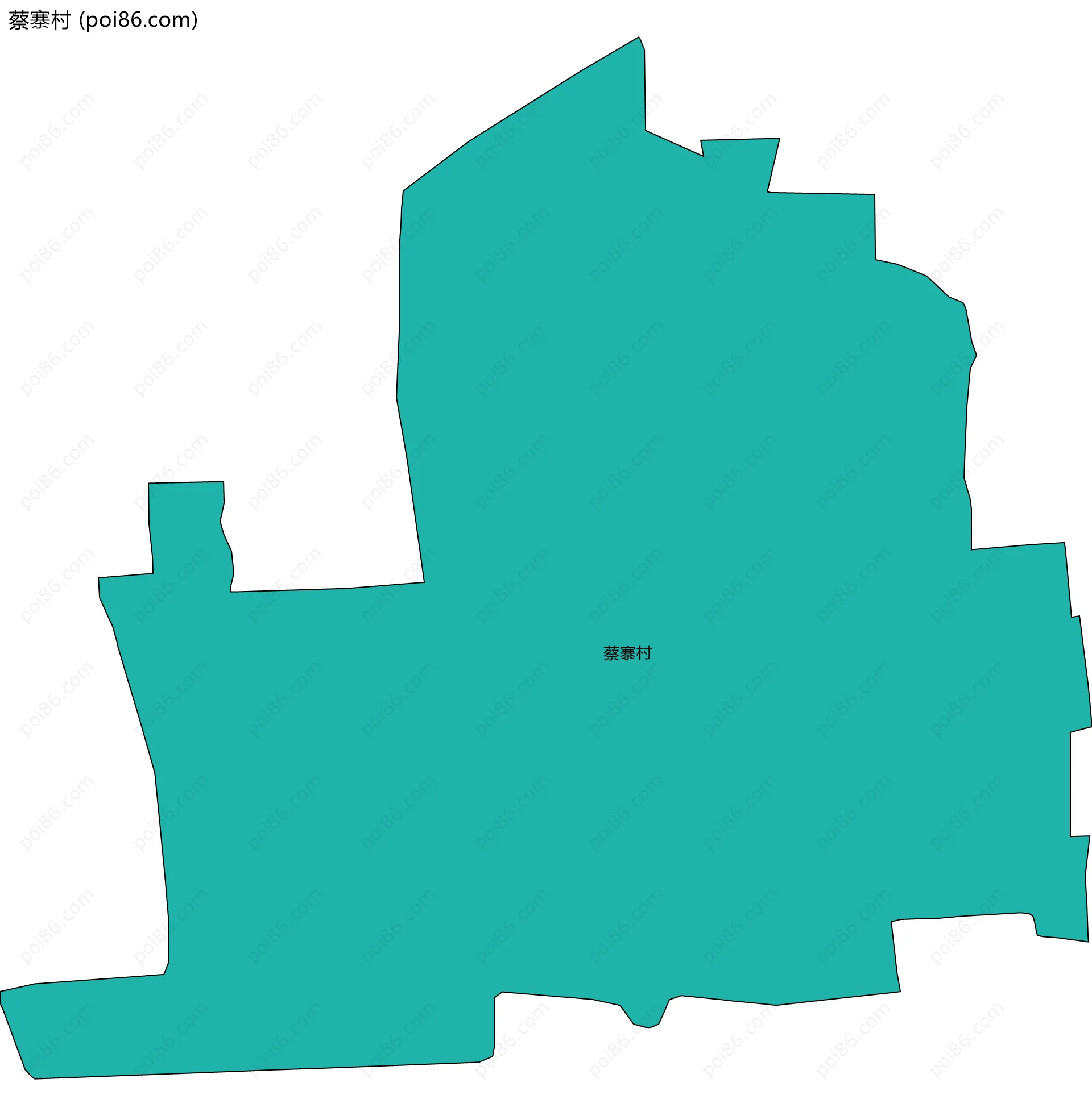 蔡寨村边界地图