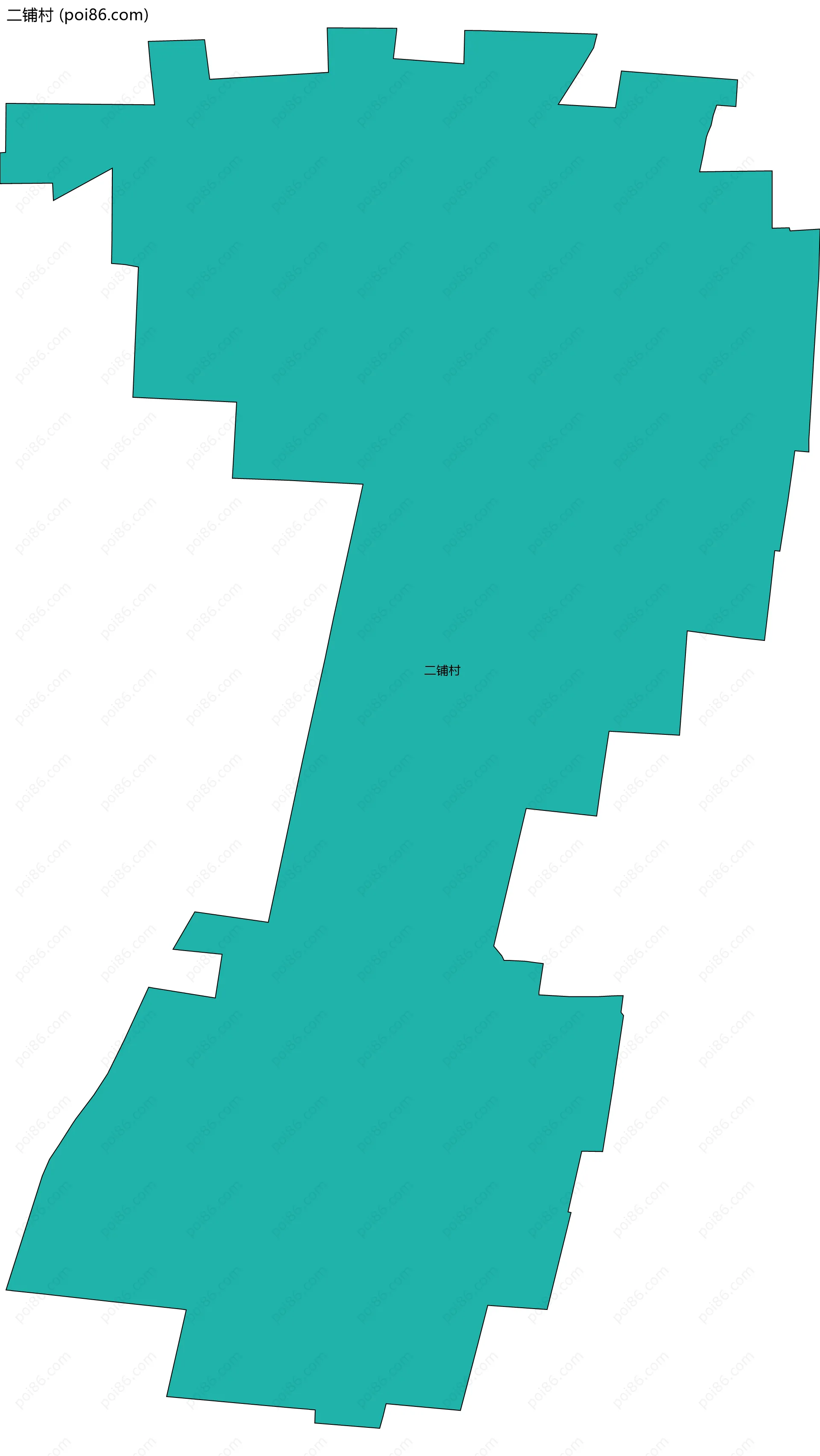 二铺村边界地图