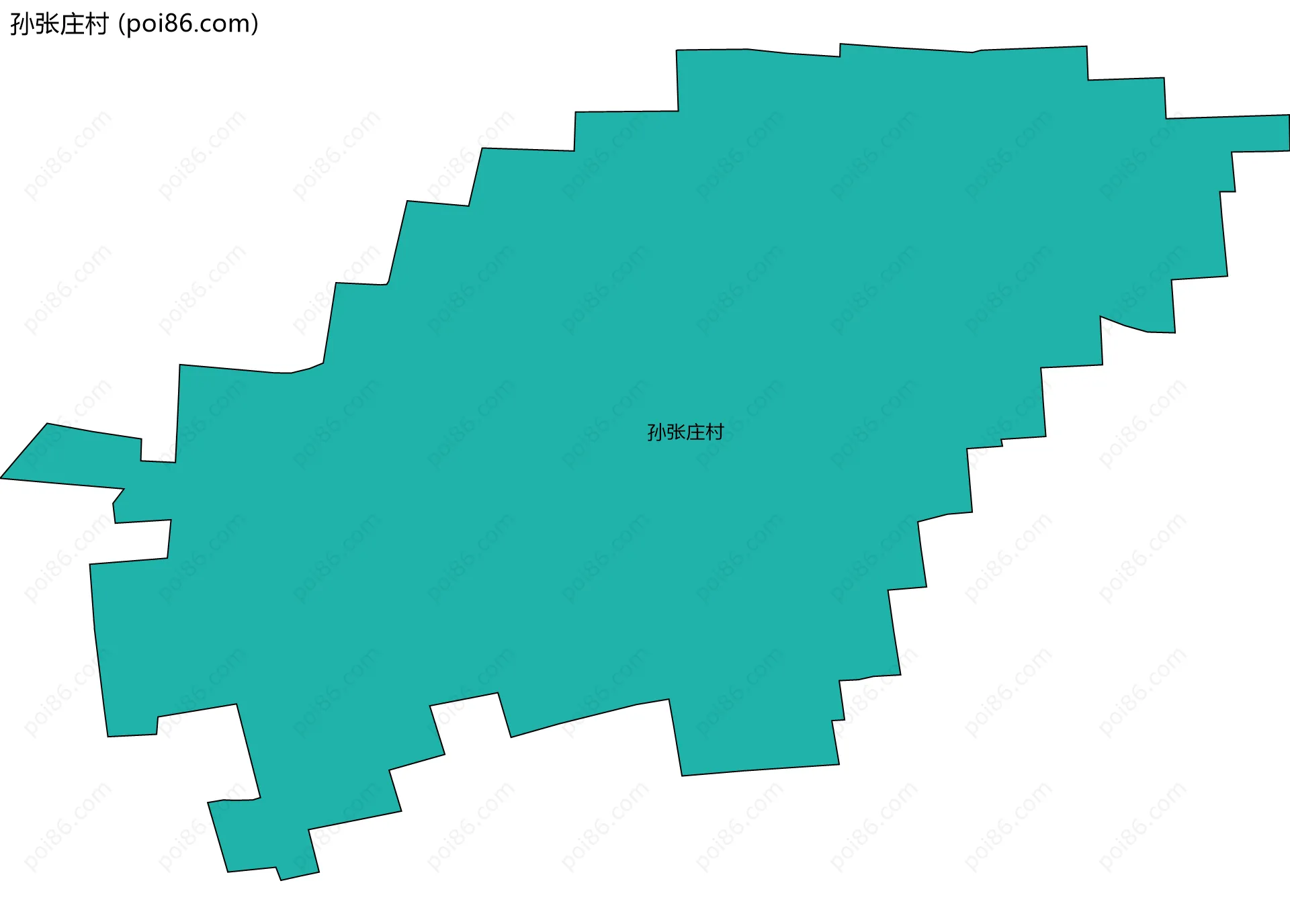 孙张庄村边界地图