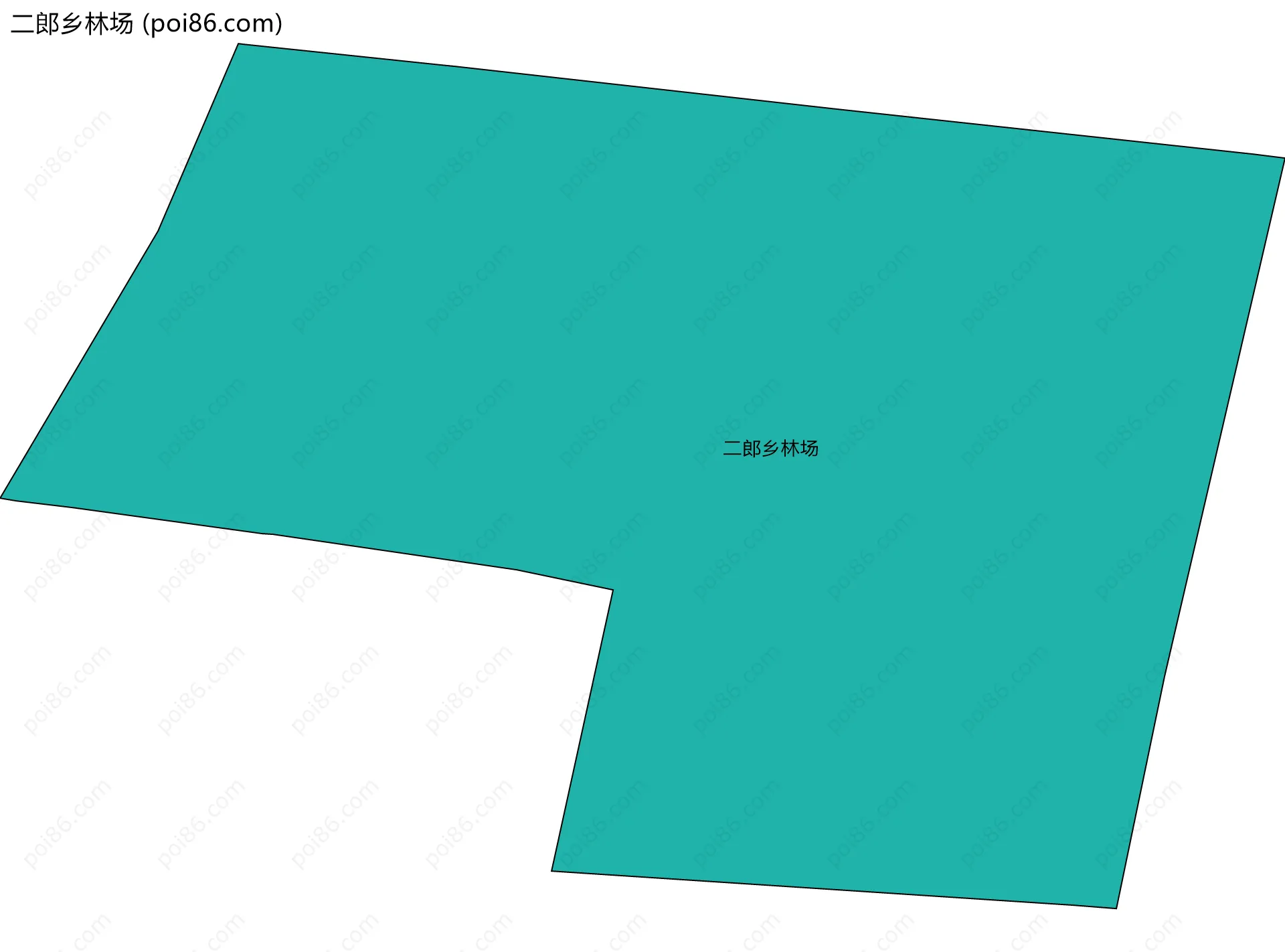二郎乡林场边界地图