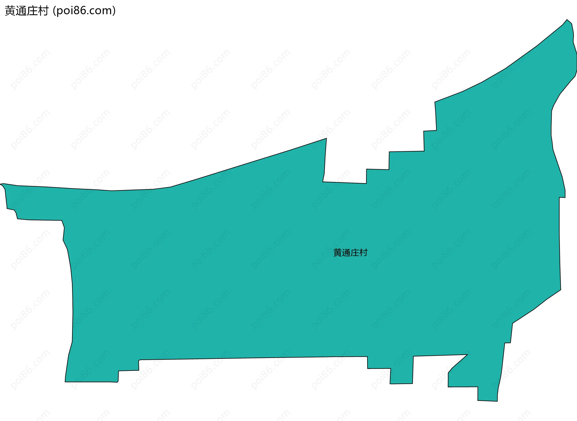 黄通庄村边界地图