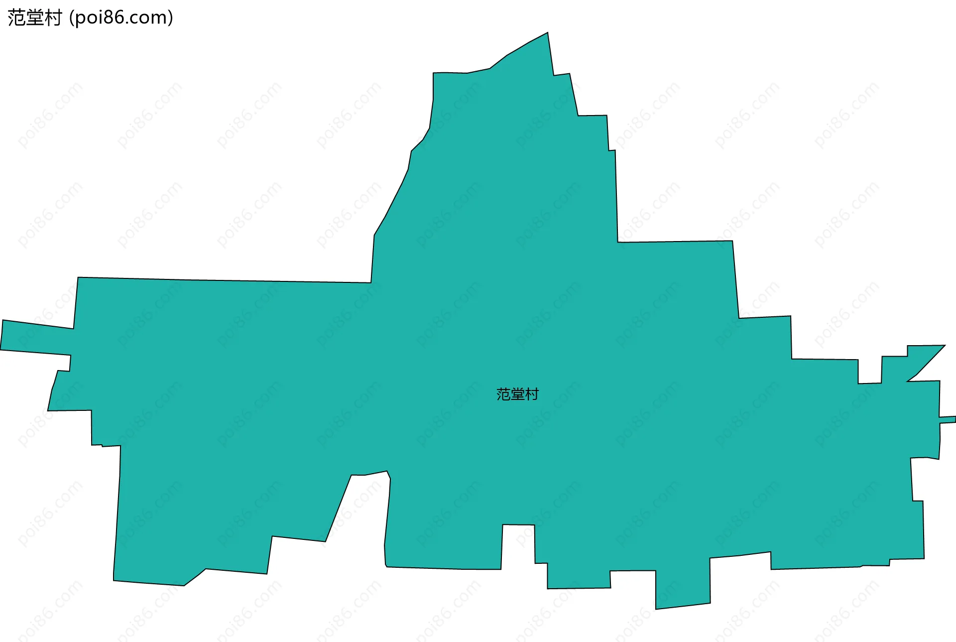 范堂村边界地图