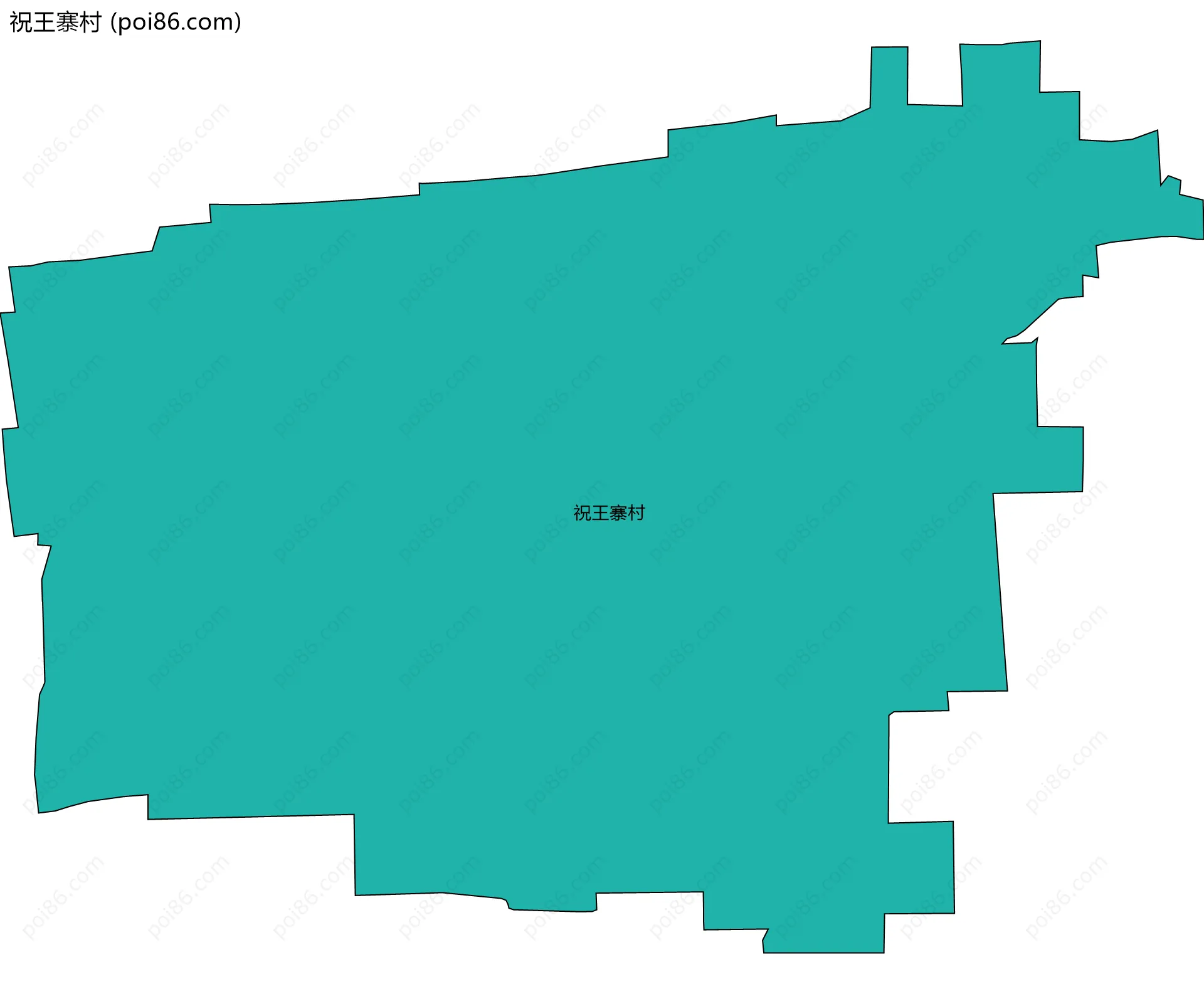 祝王寨村边界地图