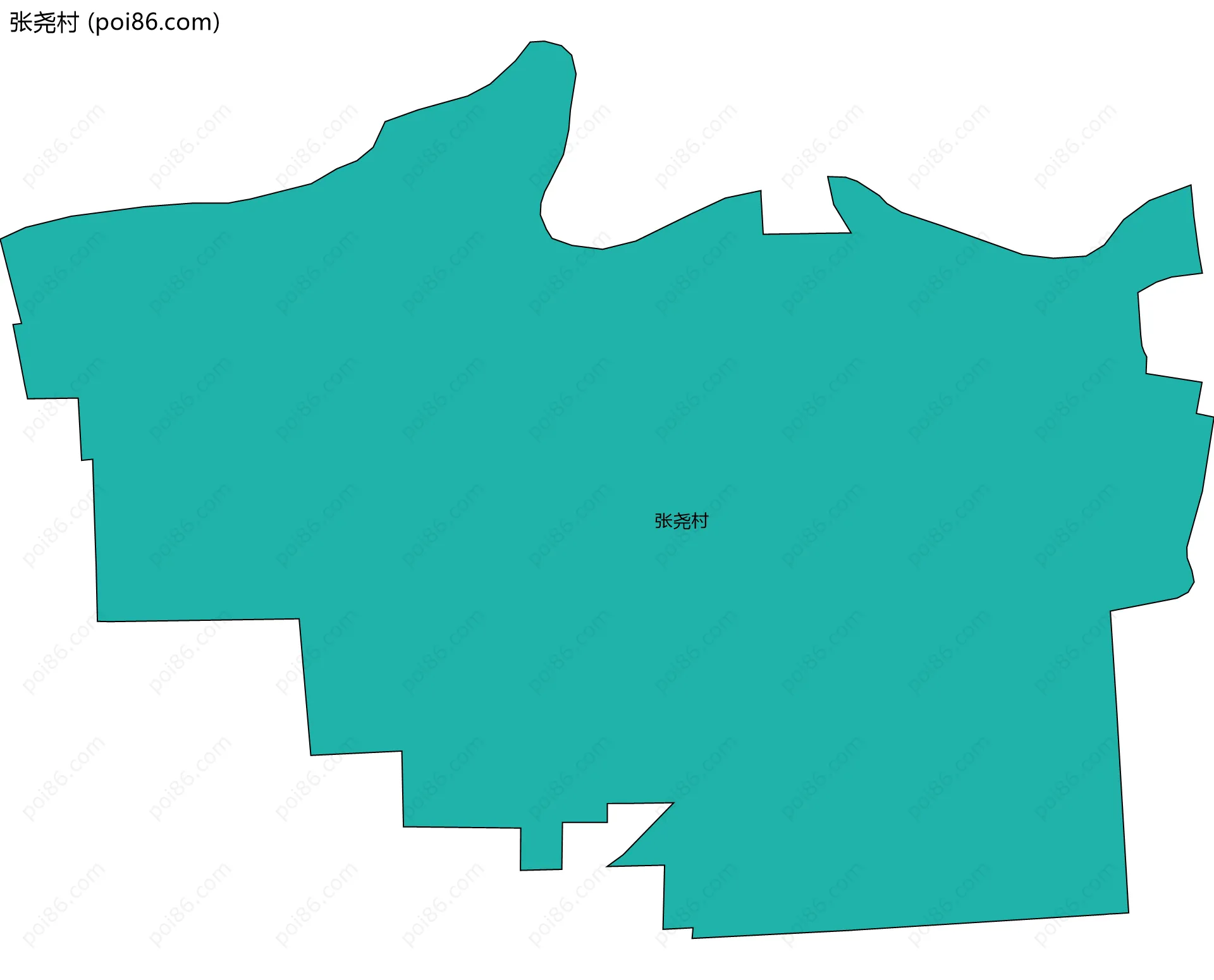 张尧村边界地图