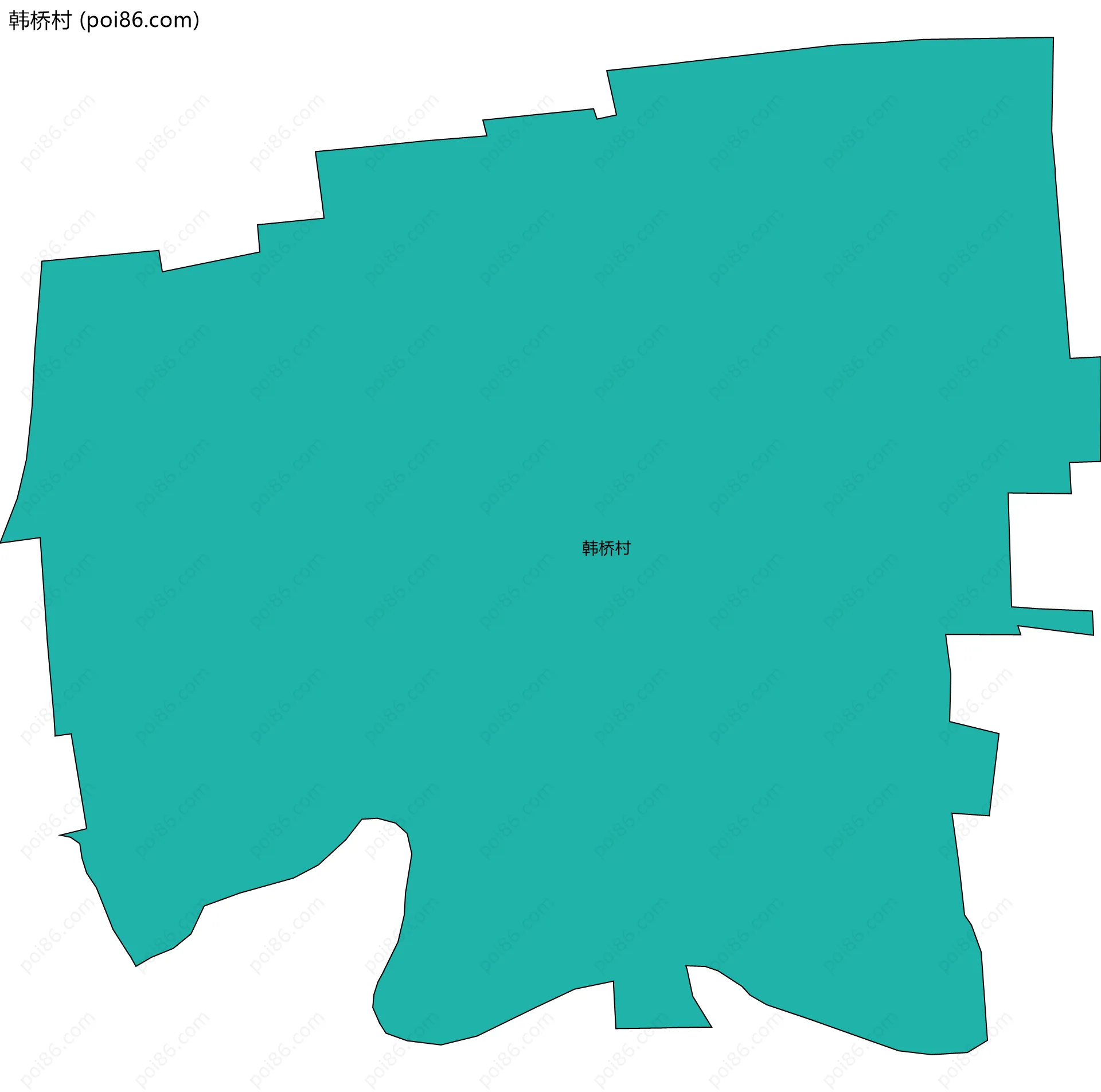 韩桥村边界地图