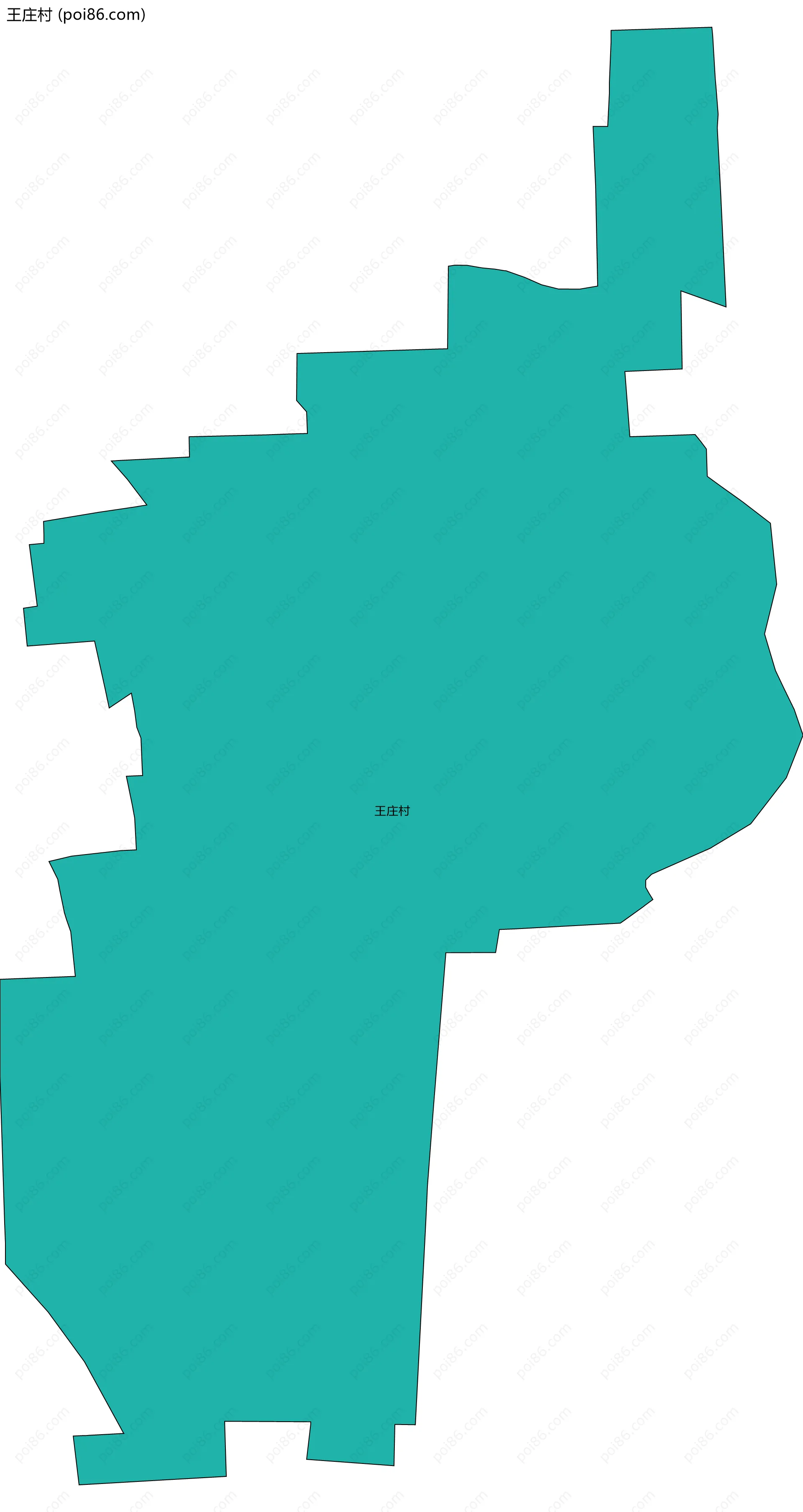 王庄村边界地图