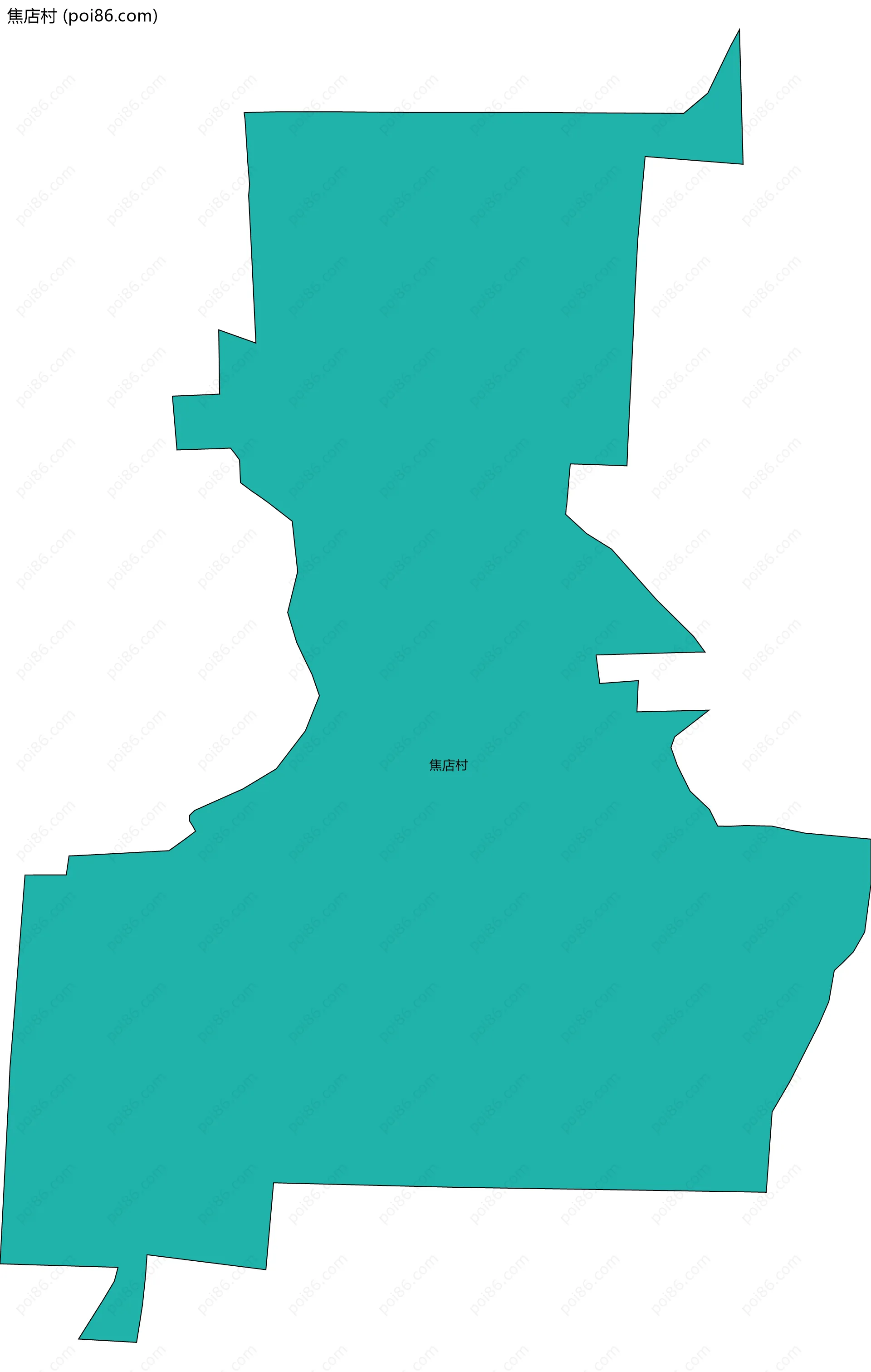 焦店村边界地图