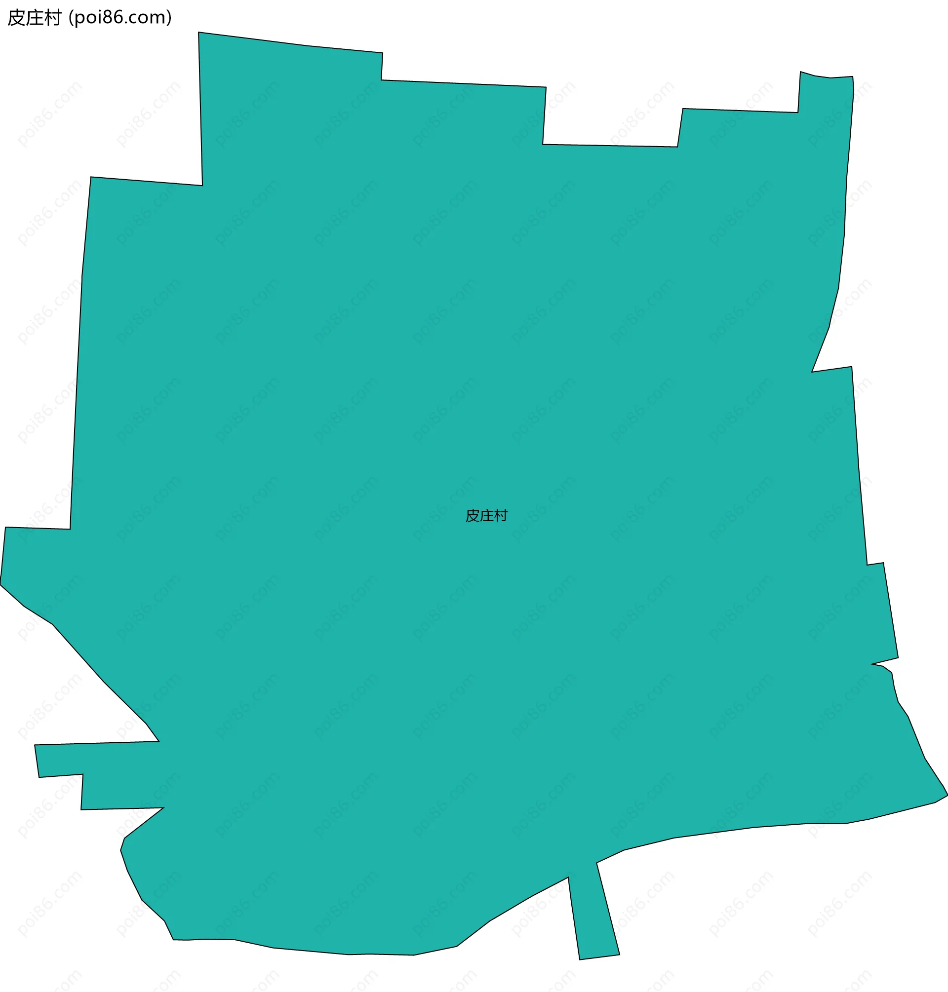 皮庄村边界地图