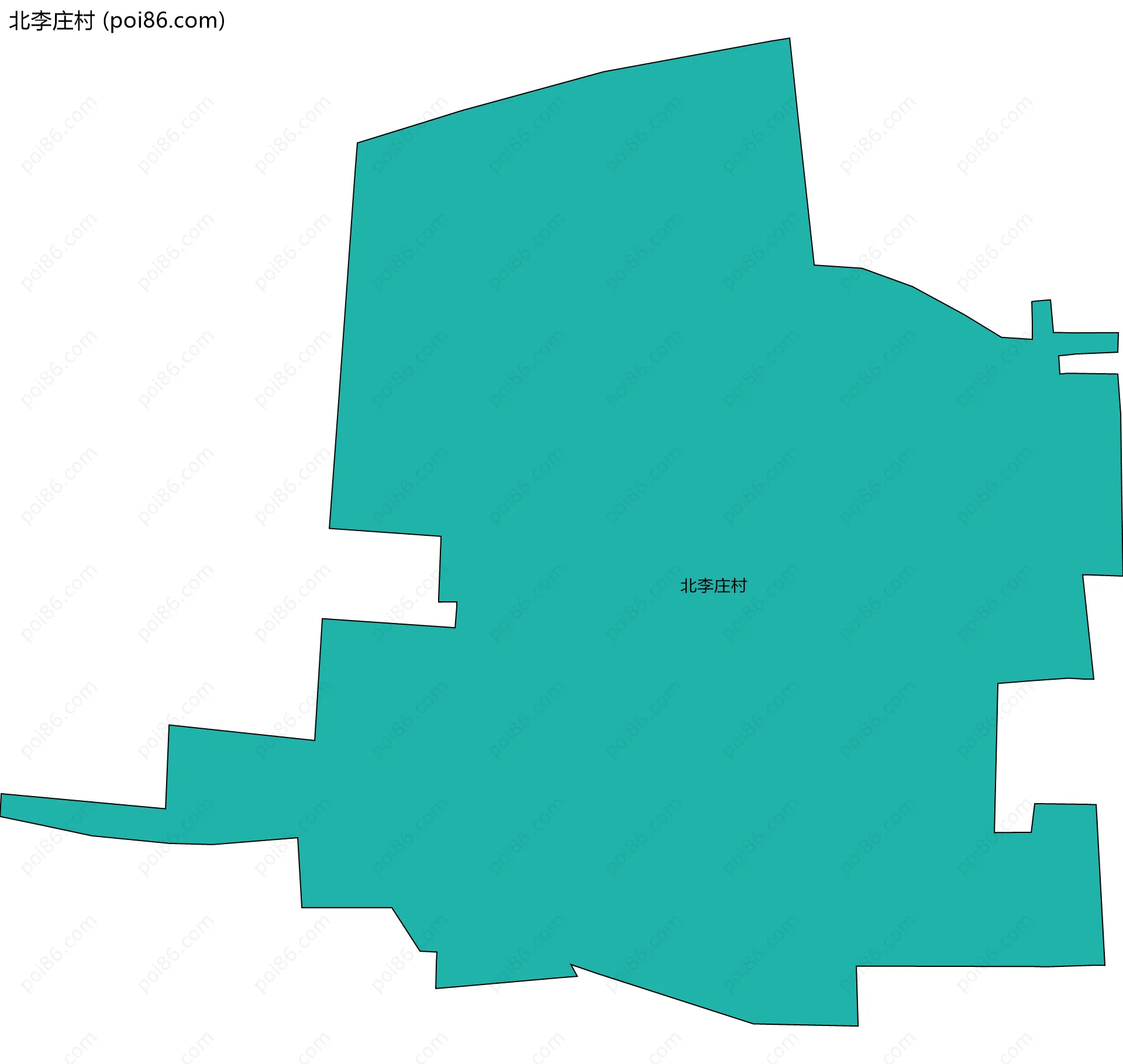 北李庄村边界地图