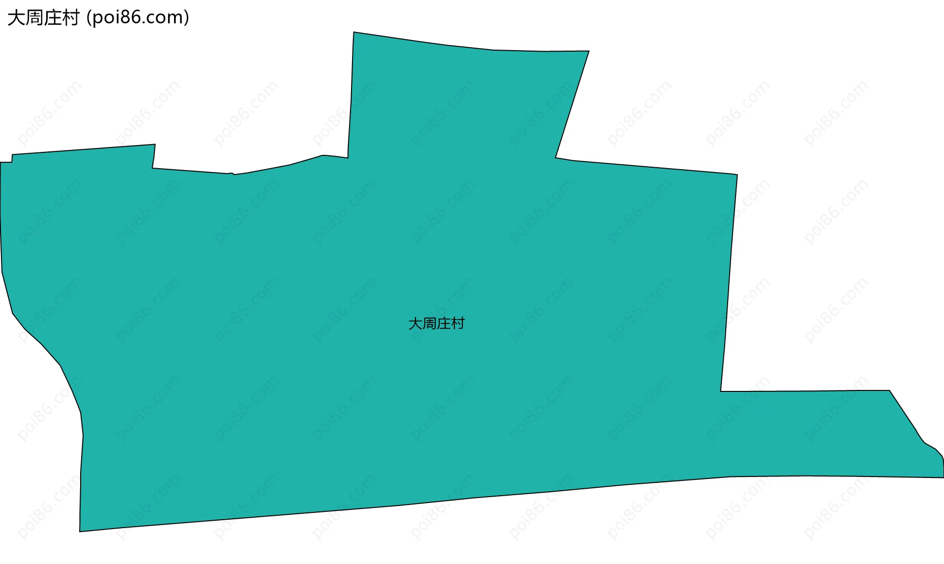 大周庄村边界地图