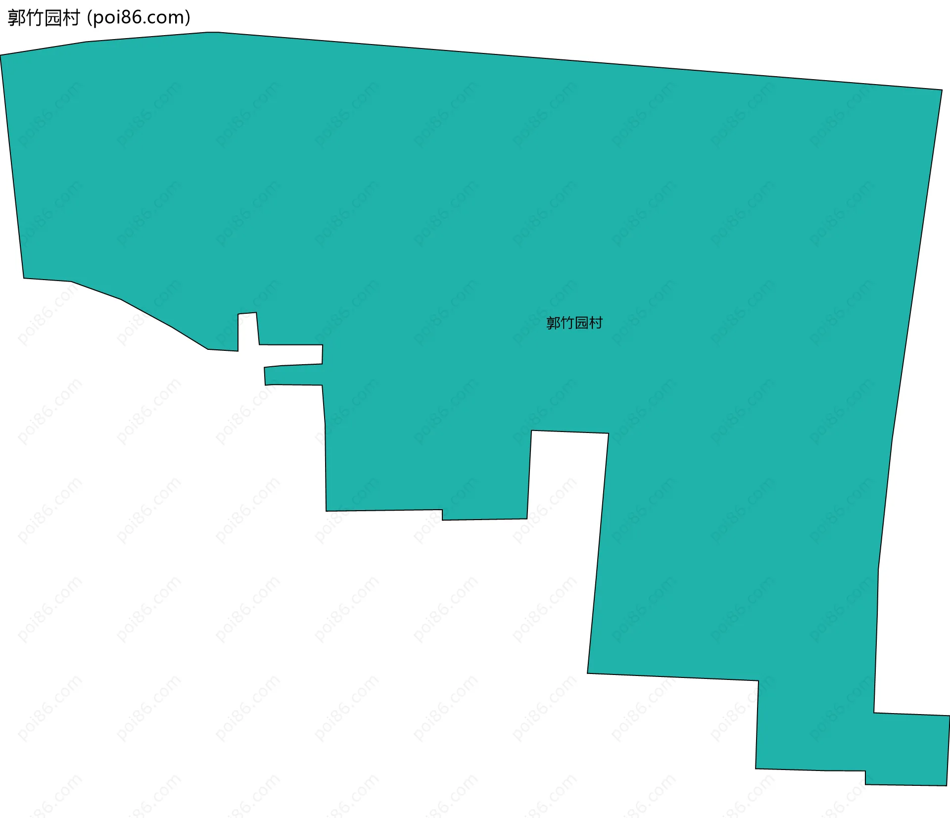 郭竹园村边界地图