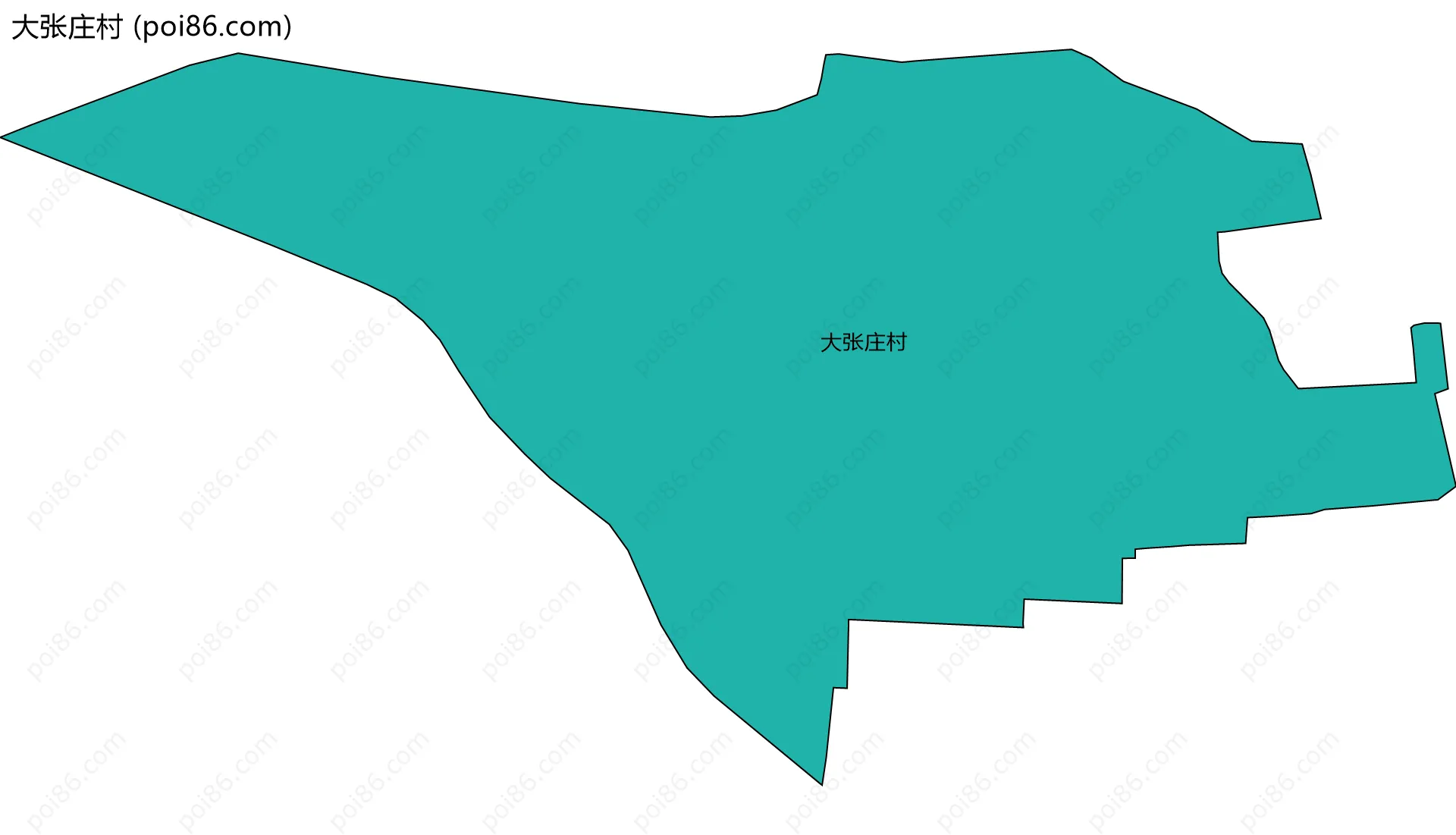 大张庄村边界地图