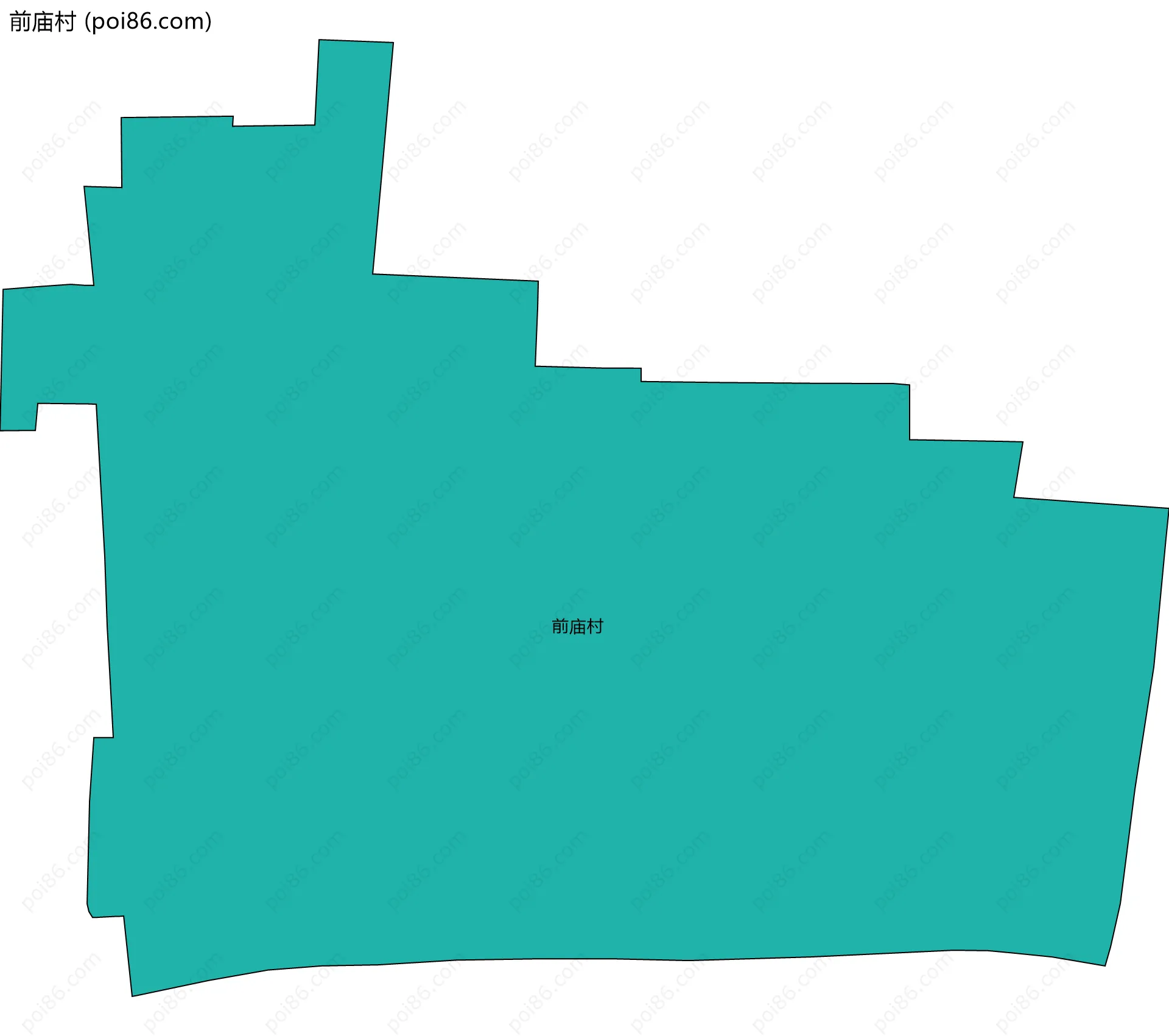 前庙村边界地图
