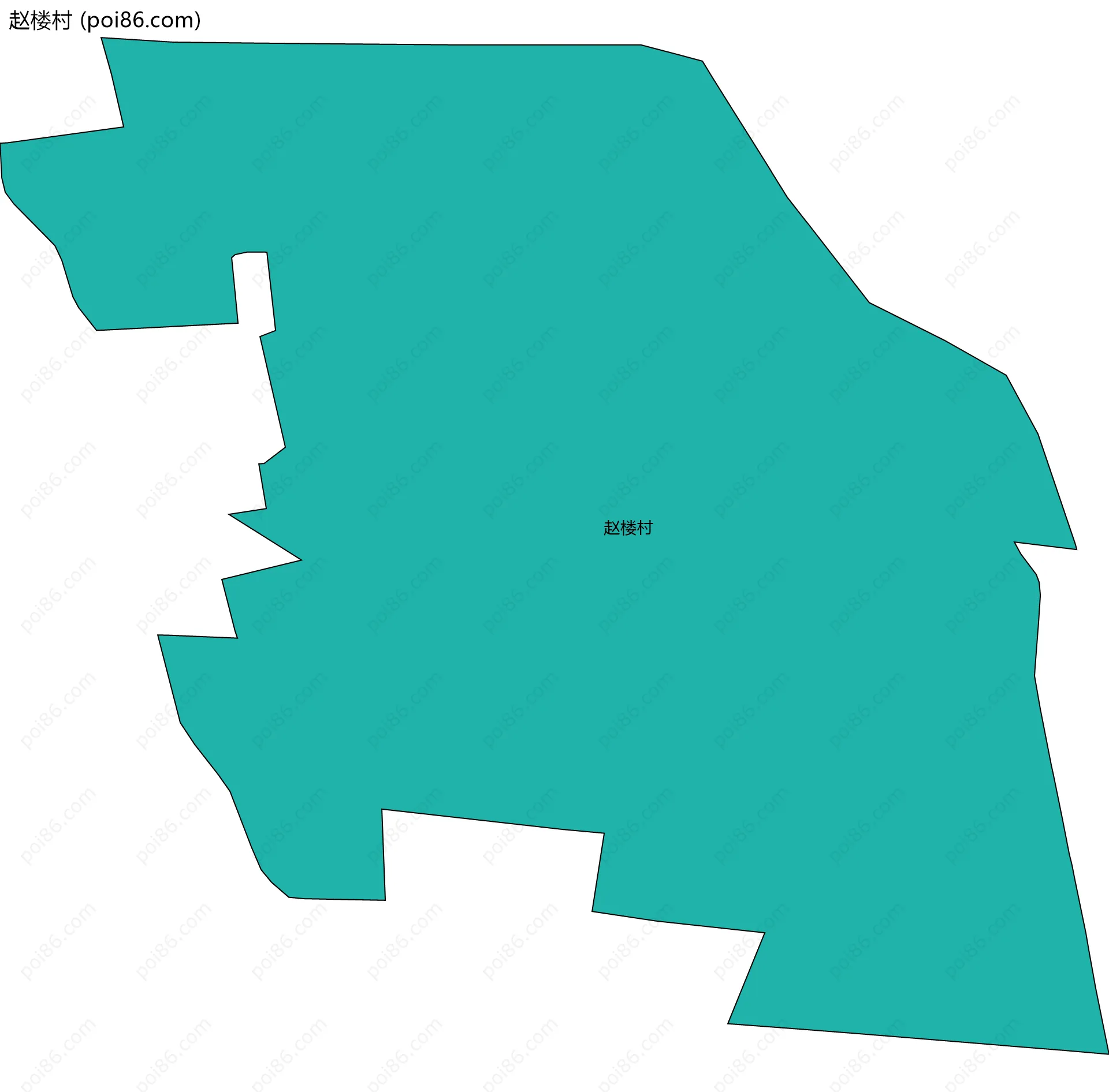 赵楼村边界地图