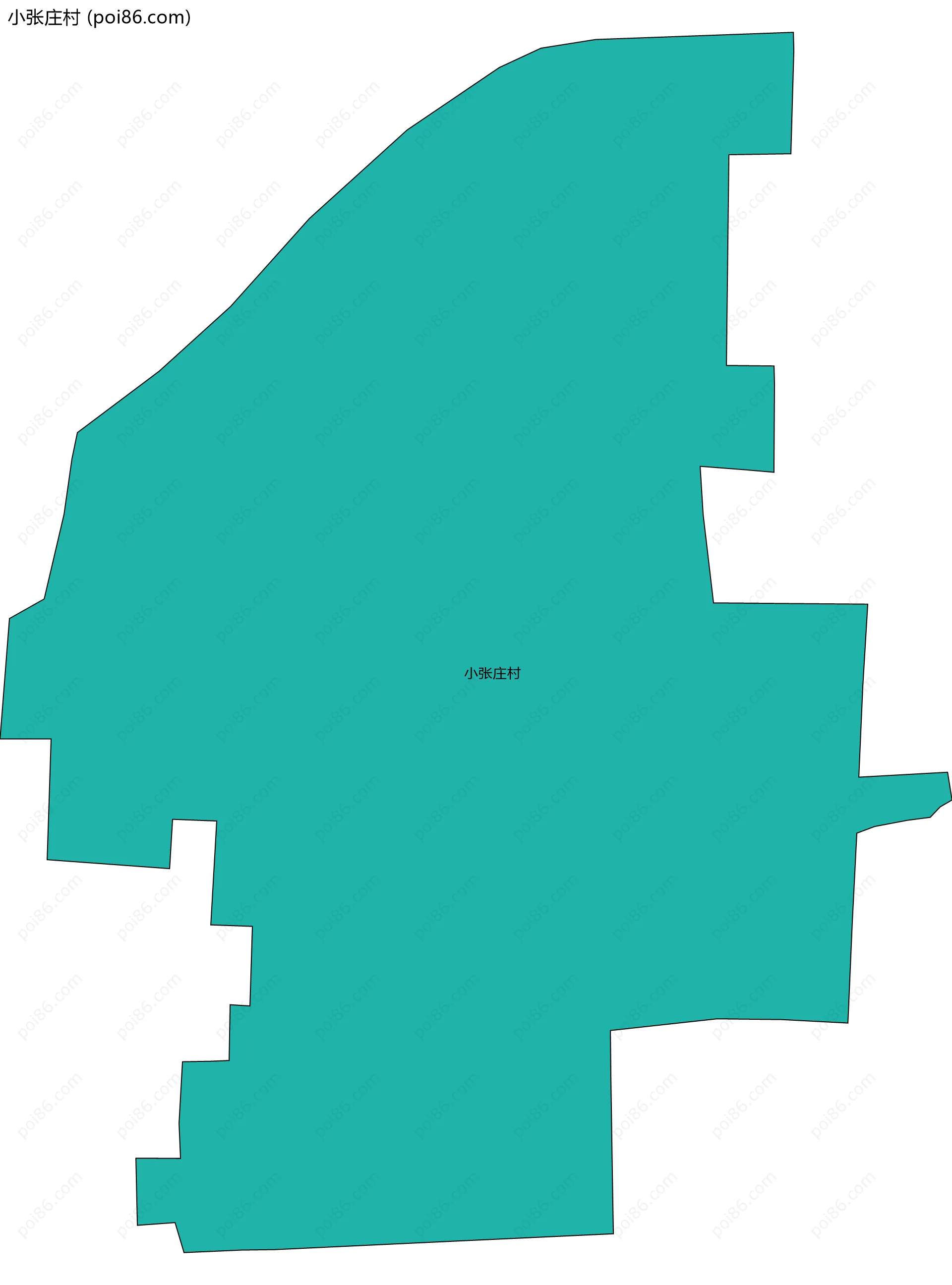 小张庄村边界地图