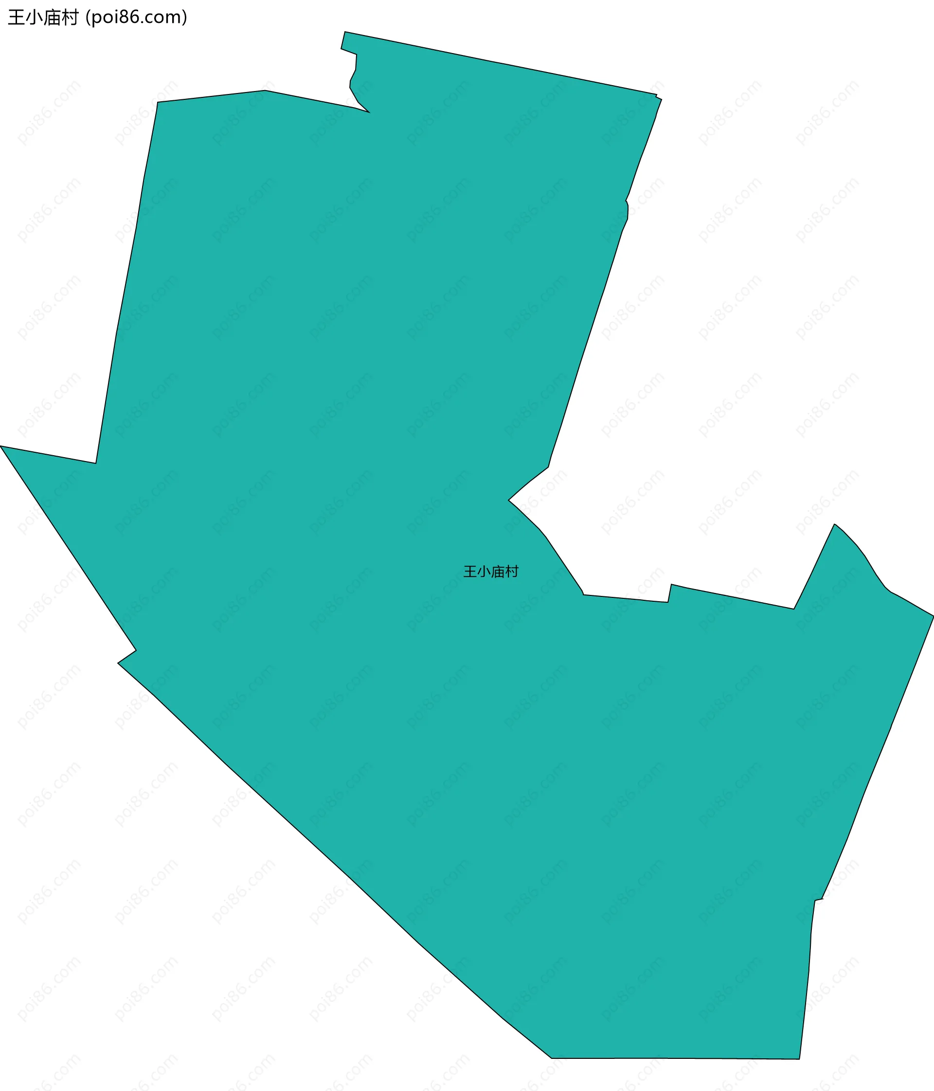 王小庙村边界地图