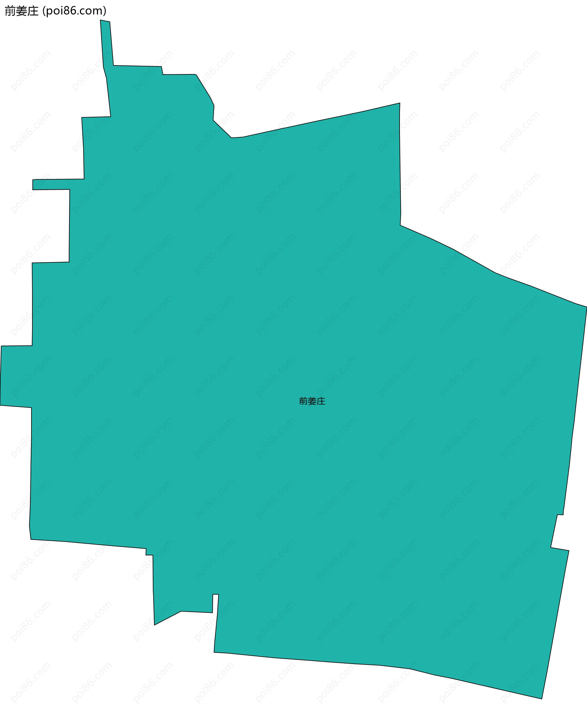 前姜庄边界地图