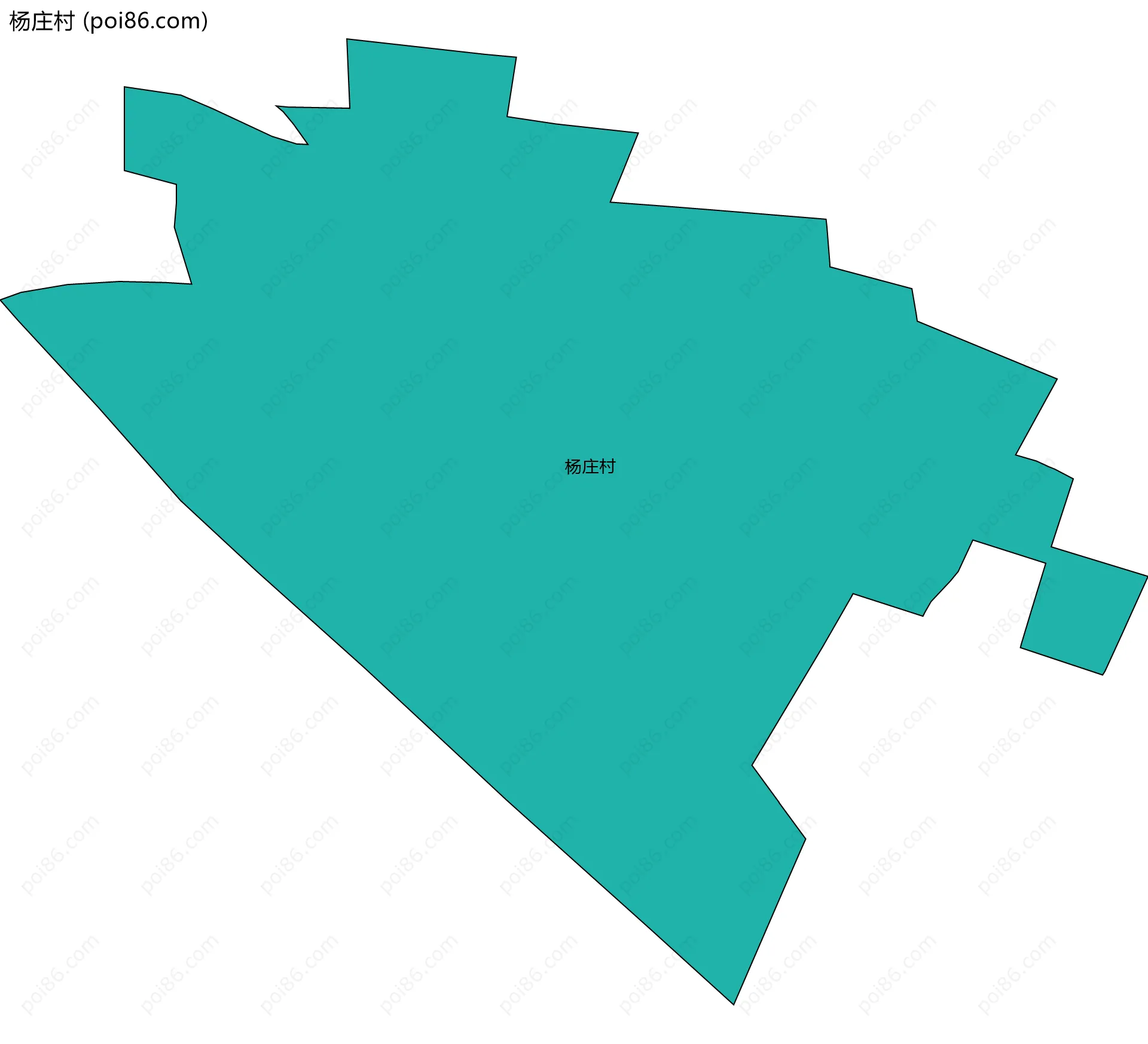 杨庄村边界地图