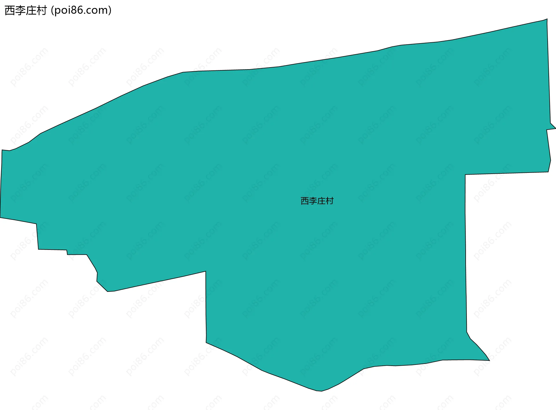 西李庄村边界地图