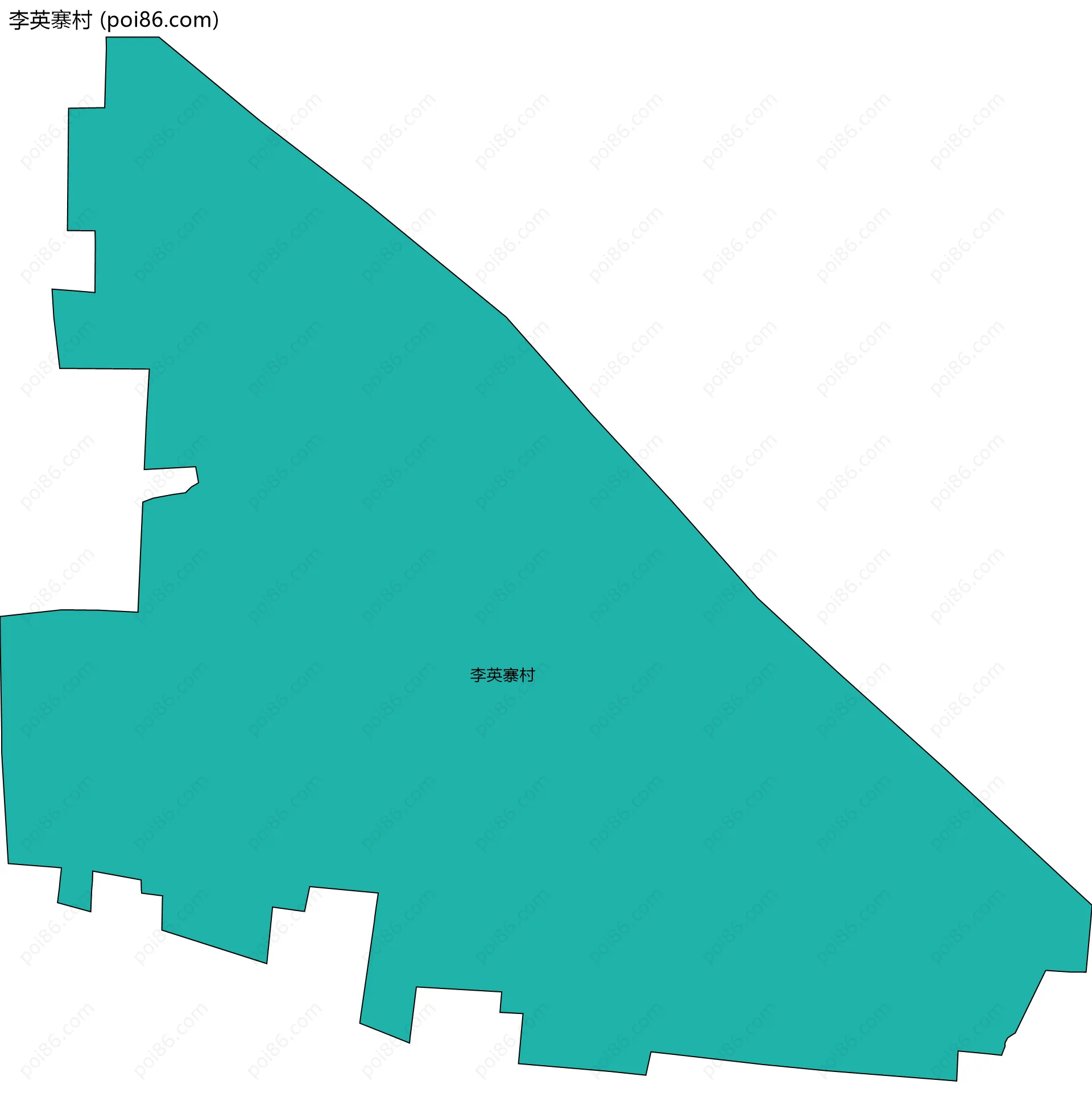 李英寨村边界地图