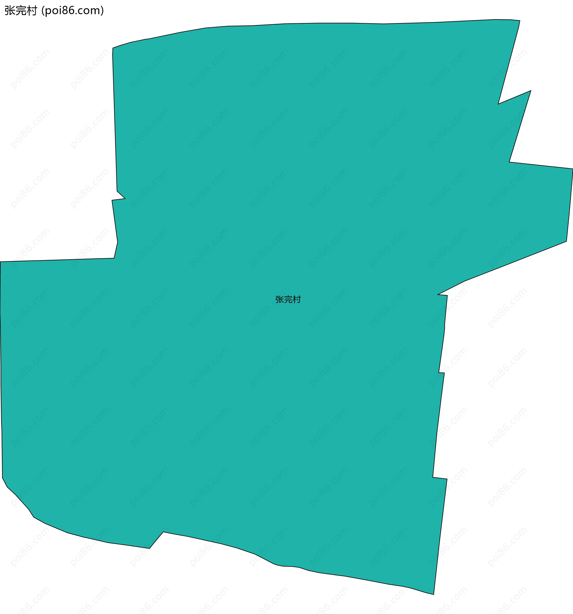 张完村边界地图