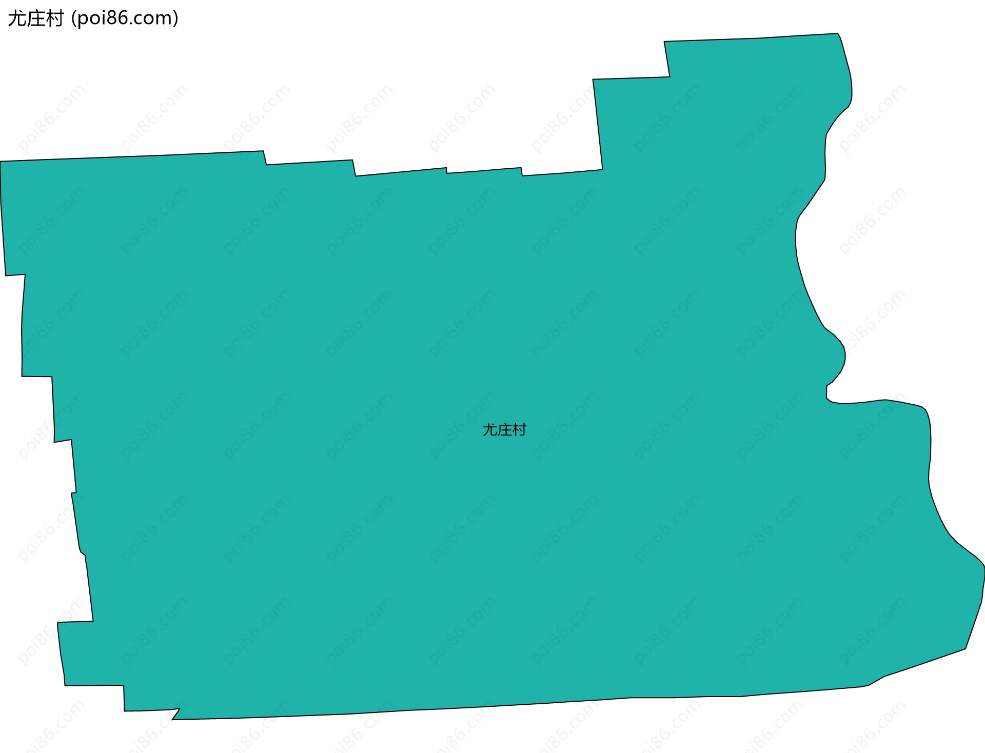 尤庄村边界地图