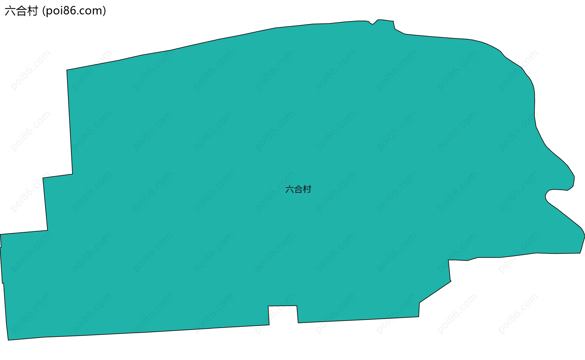 六合村边界地图