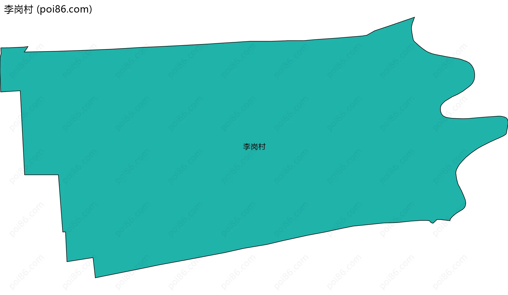李岗村边界地图
