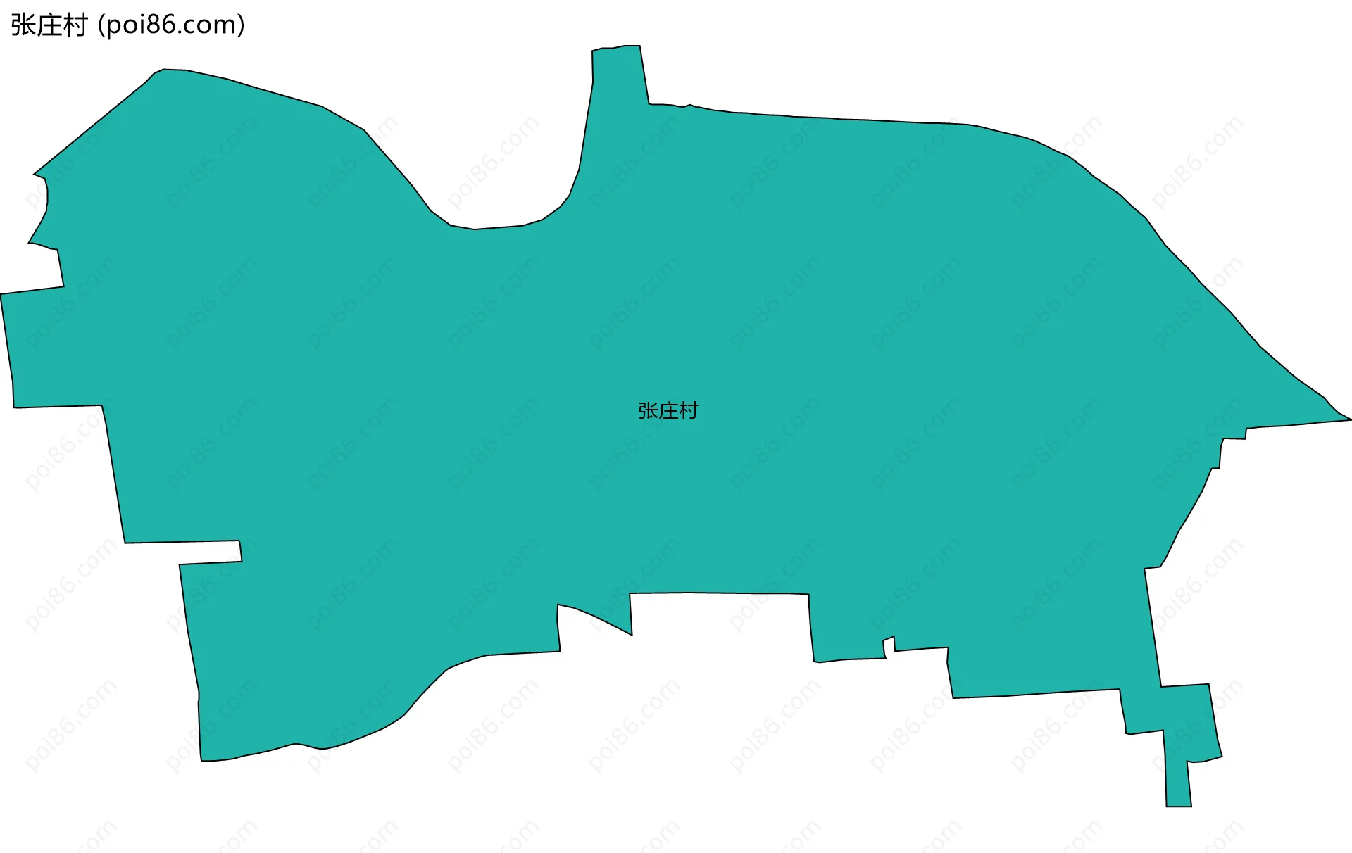 张庄村边界地图