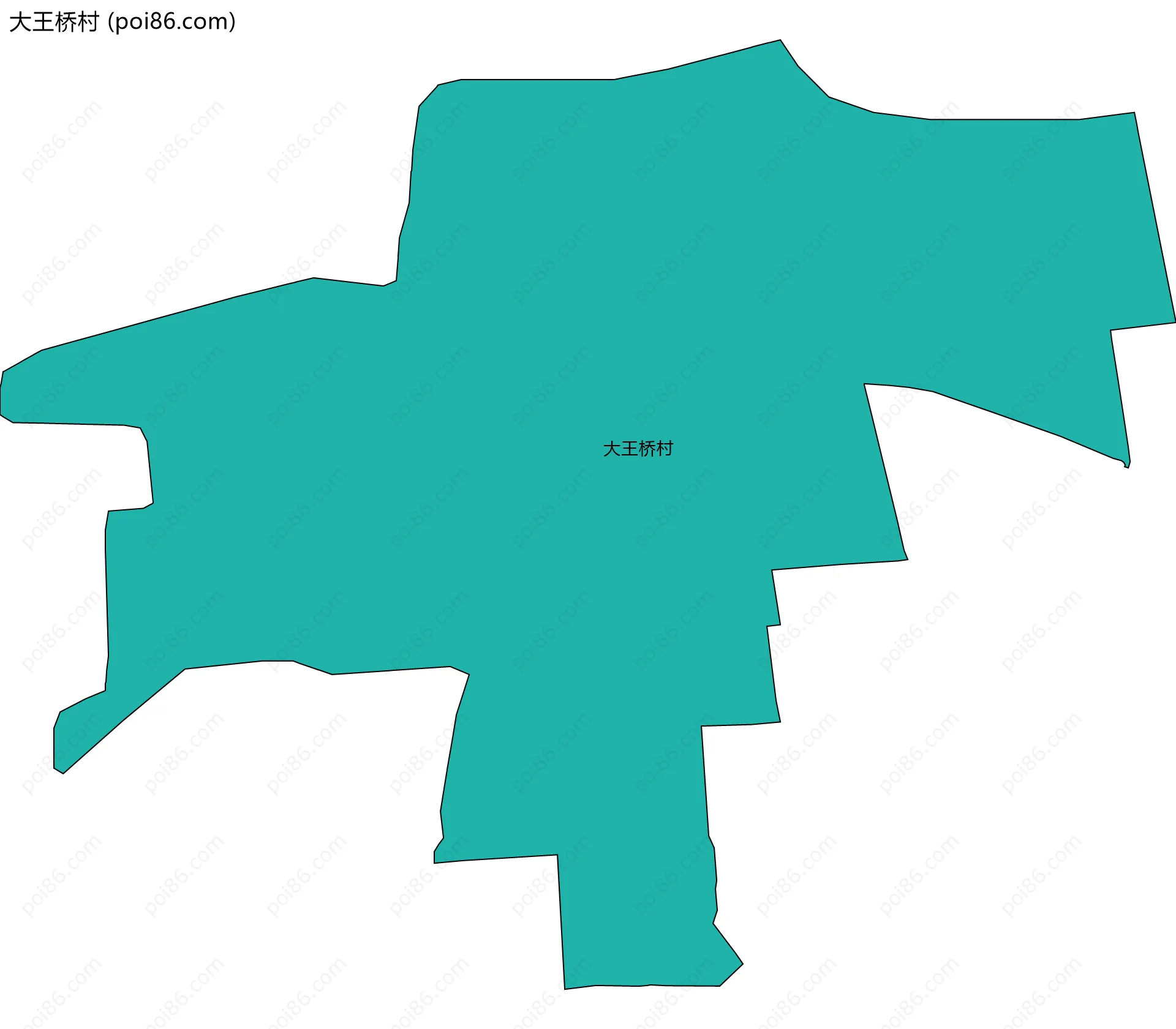大王桥村边界地图
