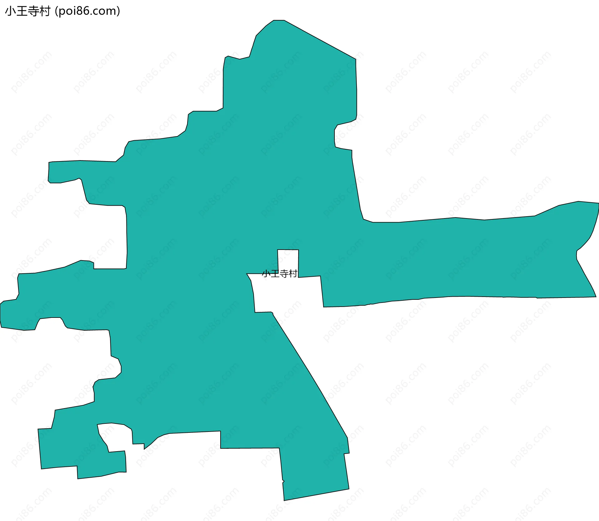 小王寺村边界地图