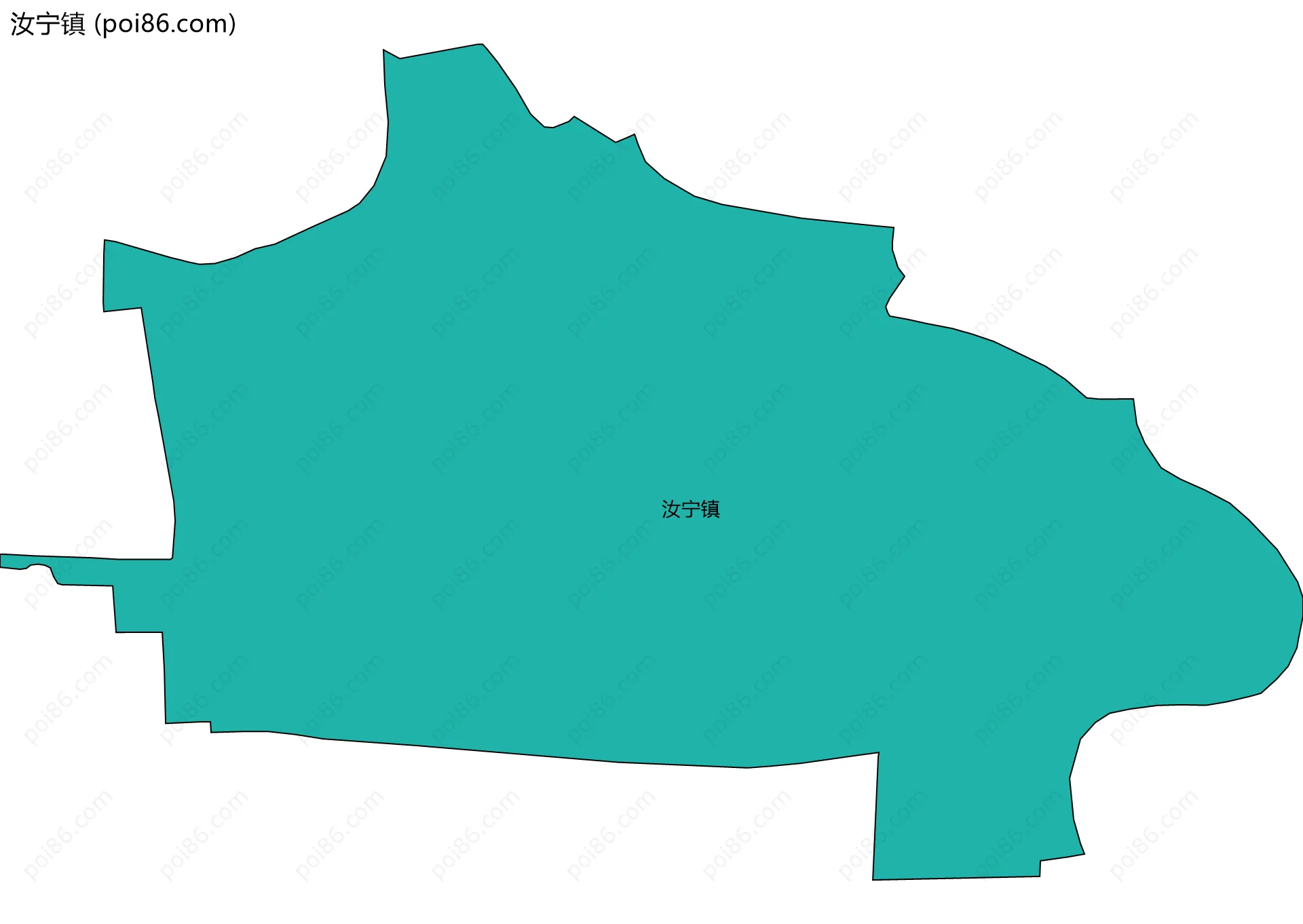 汝宁镇边界地图