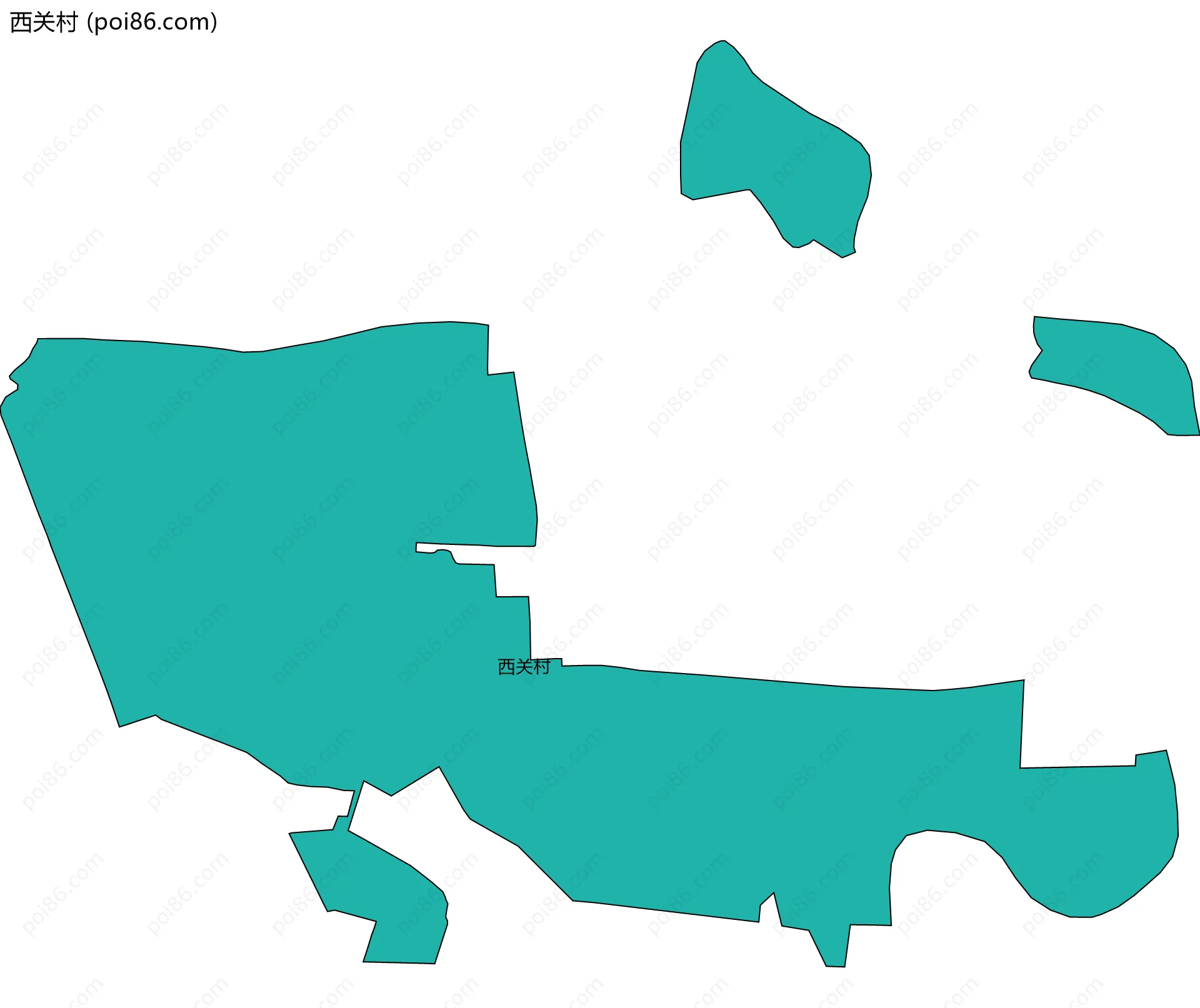西关村边界地图