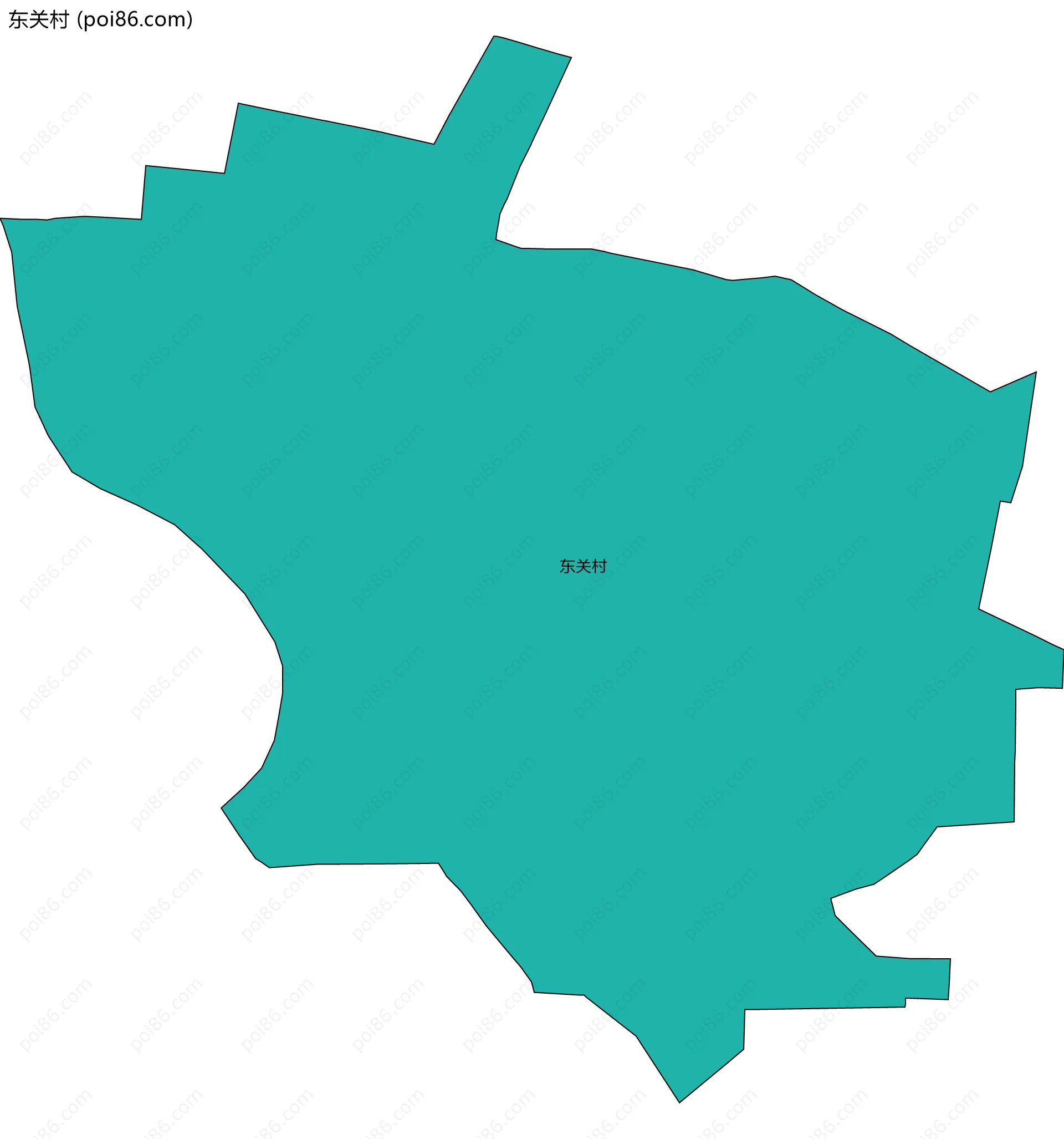 东关村边界地图