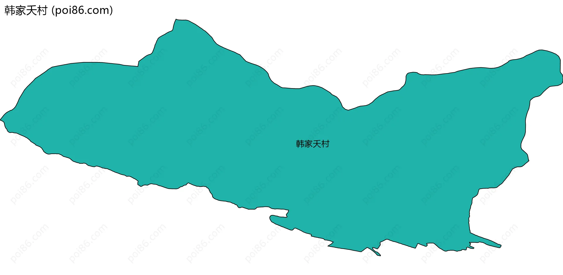 韩家夭村边界地图
