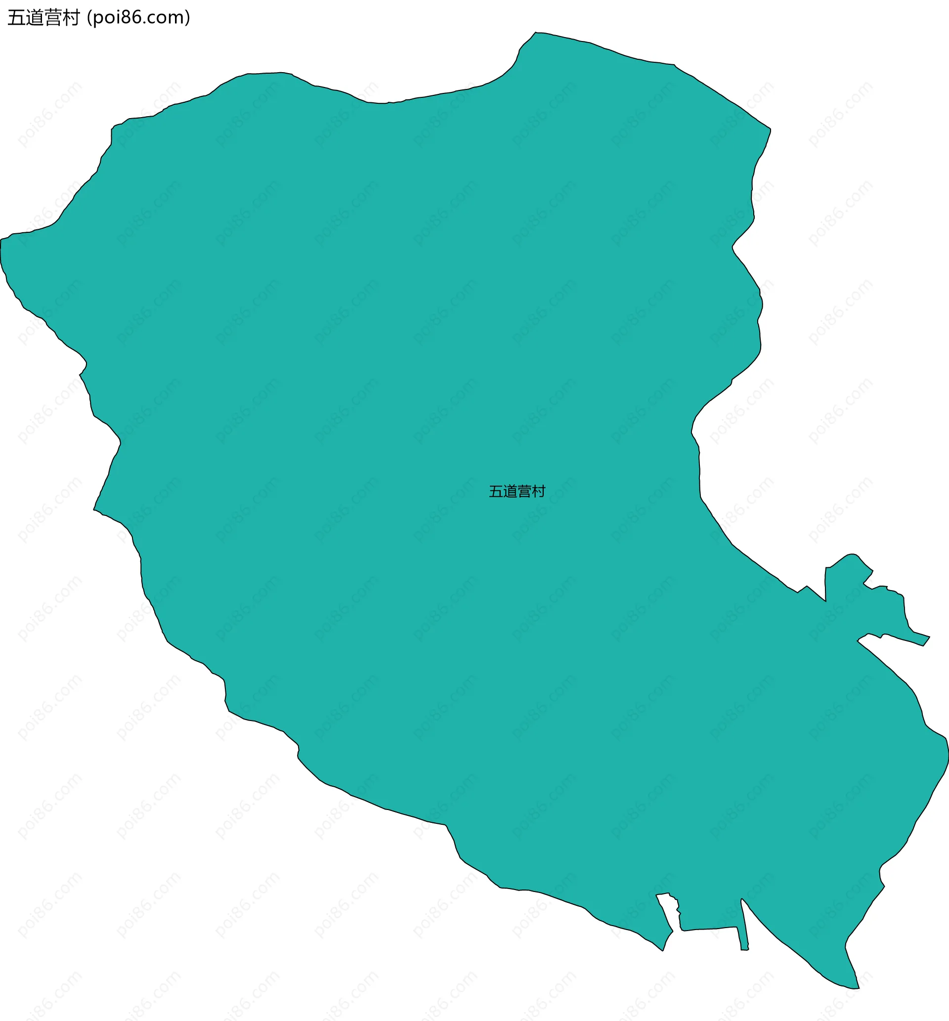 五道营村边界地图