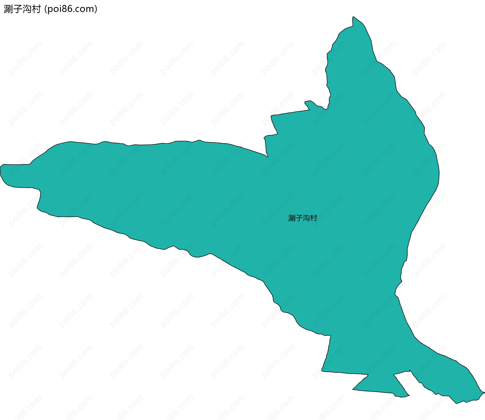涮子沟村边界地图
