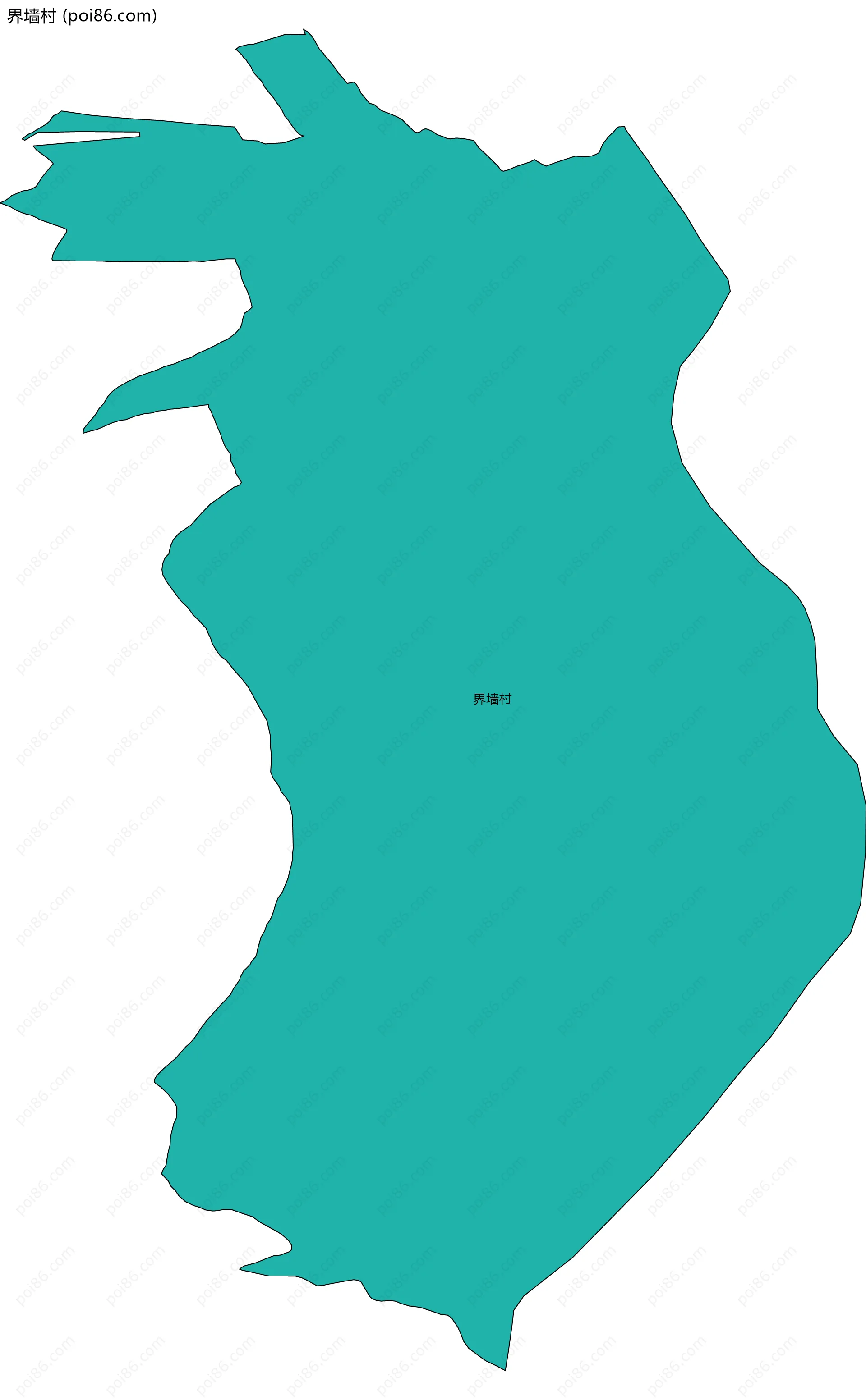 界墙村边界地图