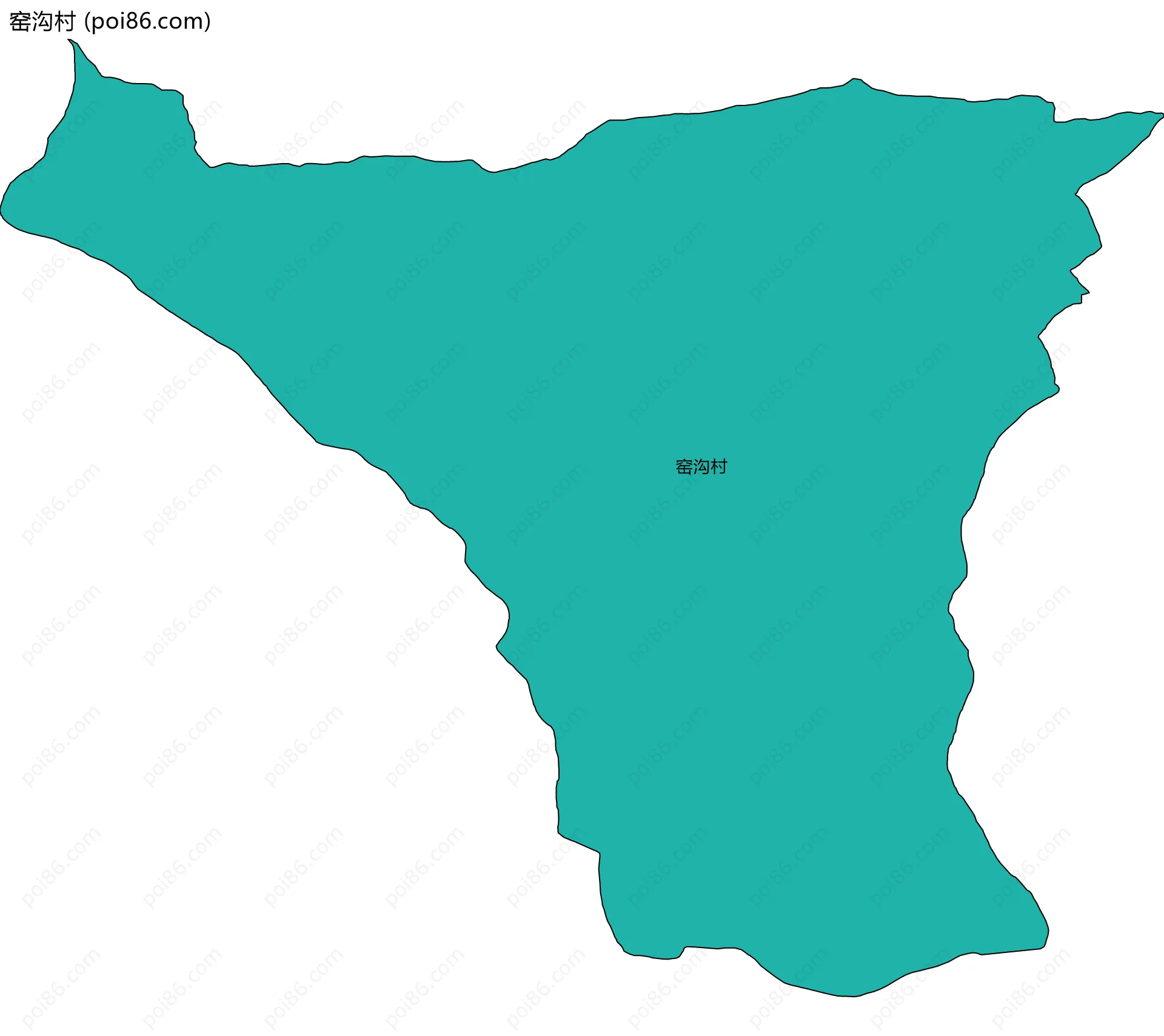 窑沟村边界地图