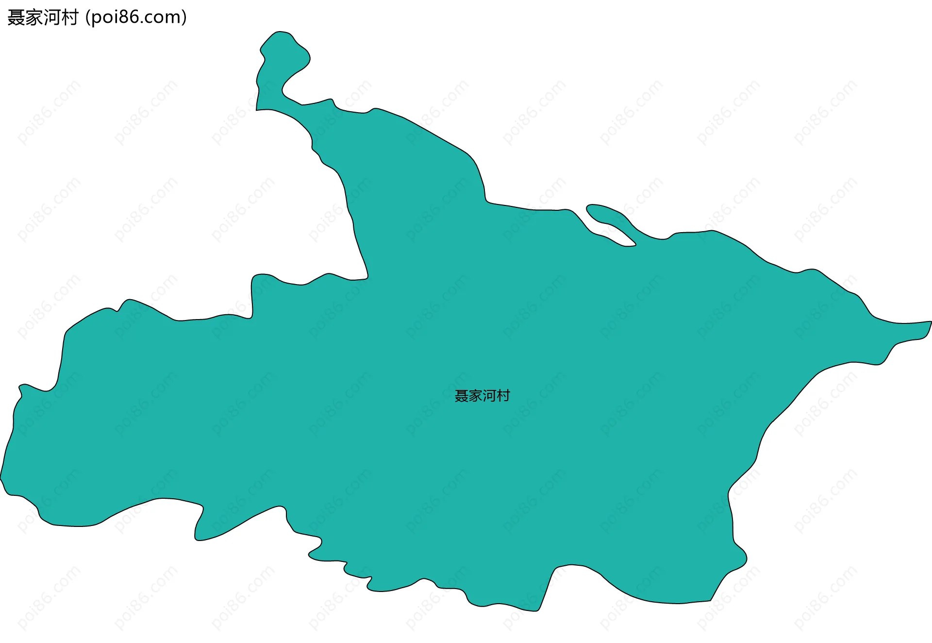 聂家河村边界地图