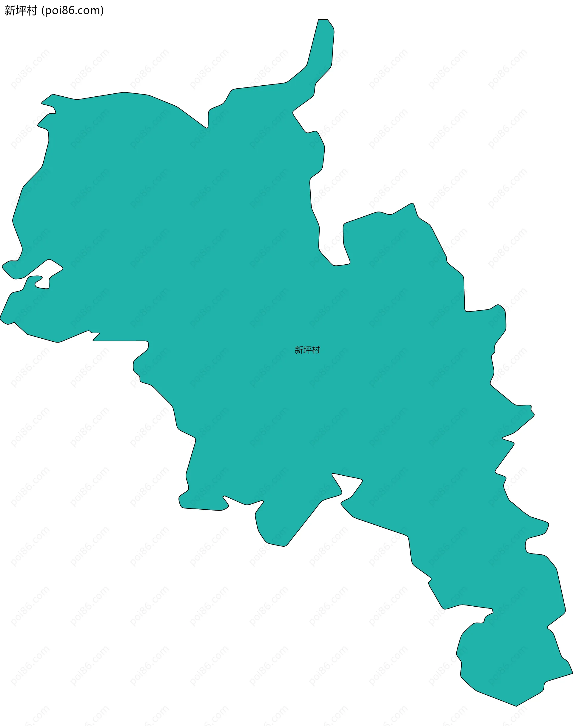 新坪村边界地图