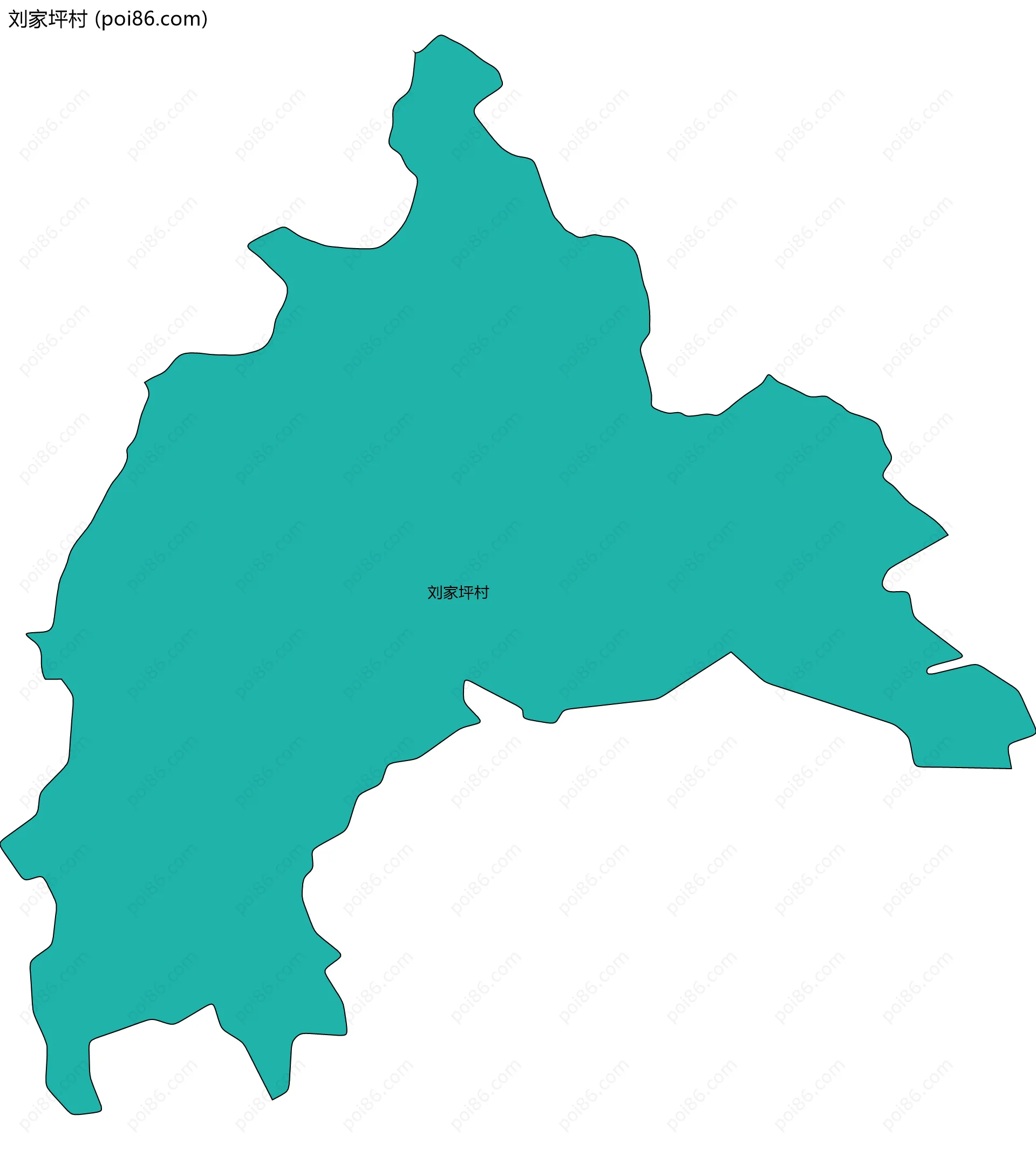 刘家坪村边界地图