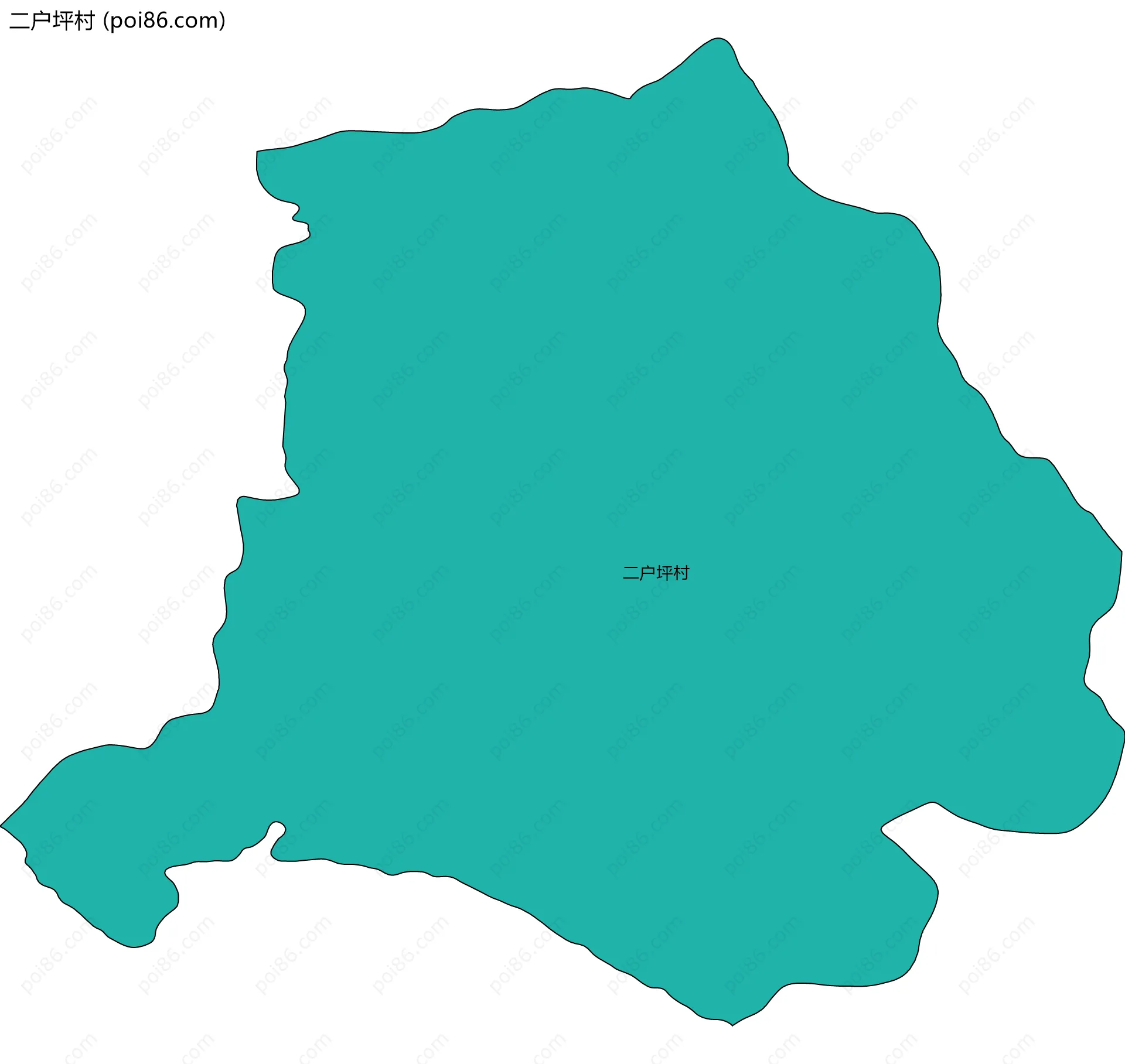 二户坪村边界地图